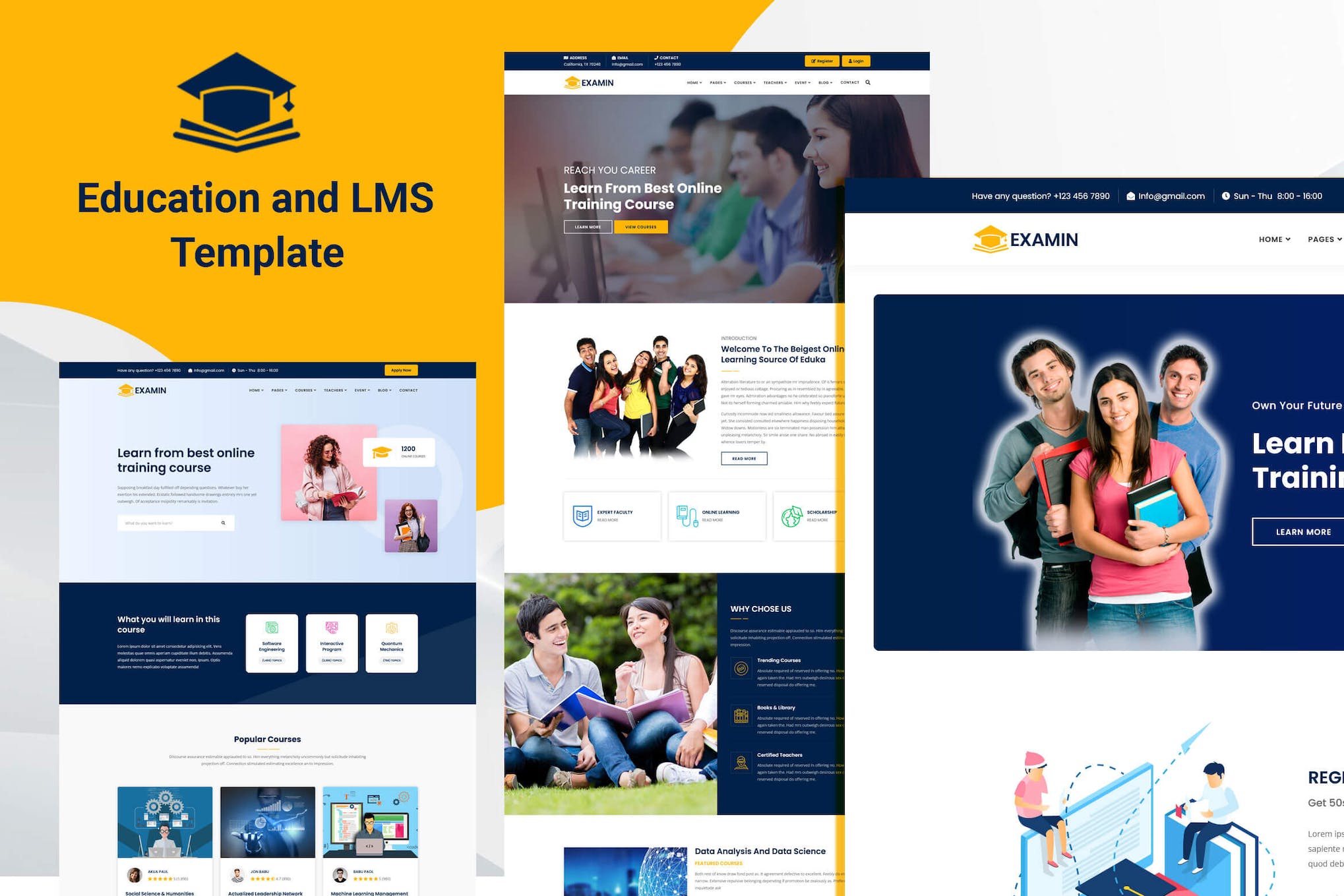 Examin – Education and LMS Template