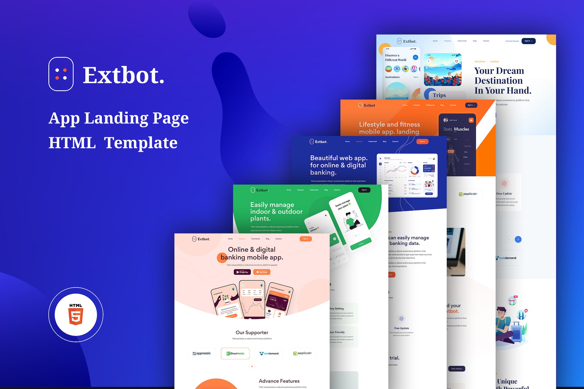 Extbot – App Landing Bootstrap 5 Template