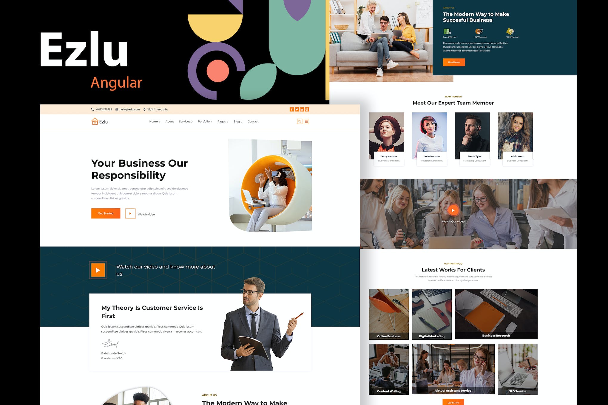 Ezlu – Angular 13 Business Consulting Template