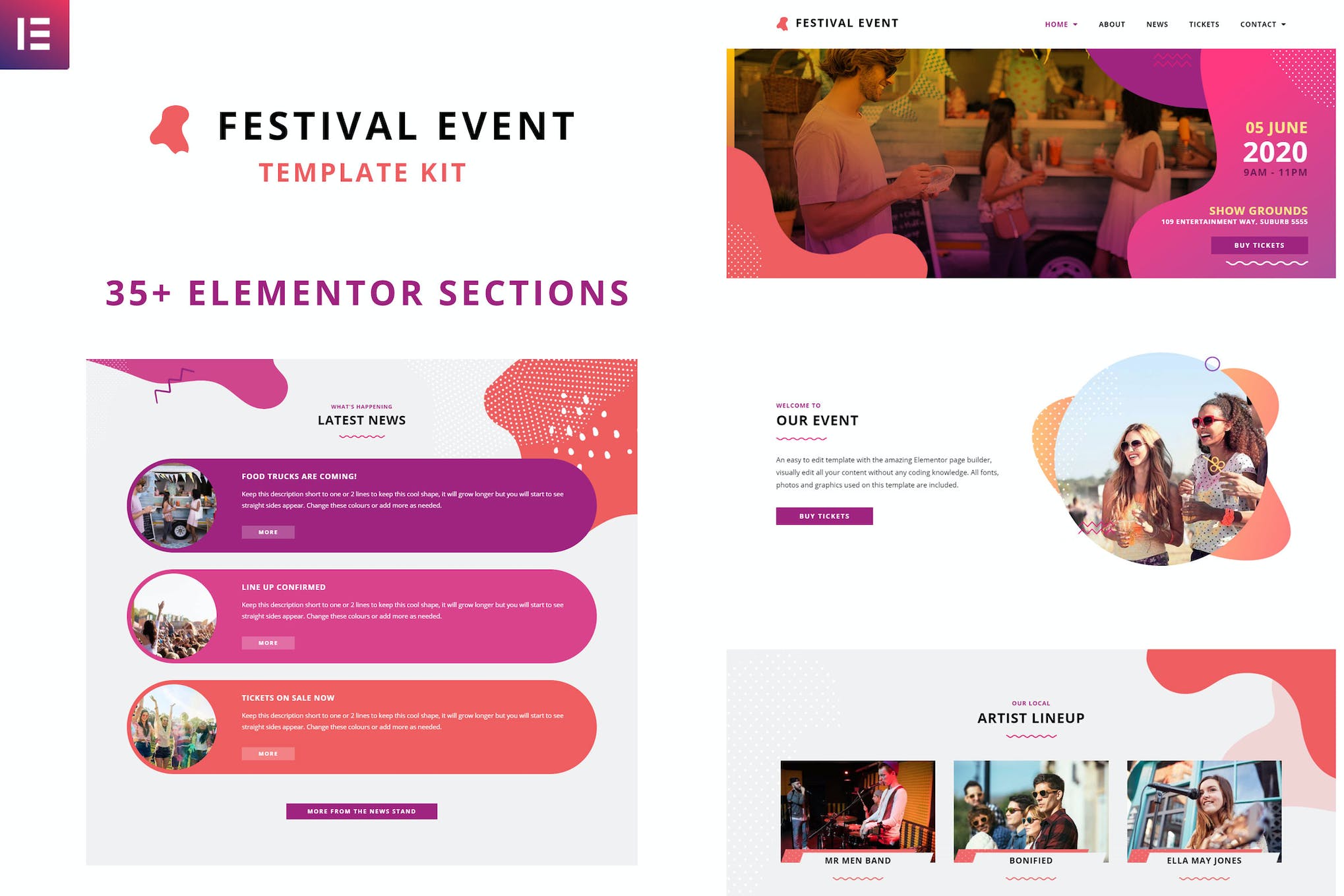 Festival Events – Elementor Template Kit