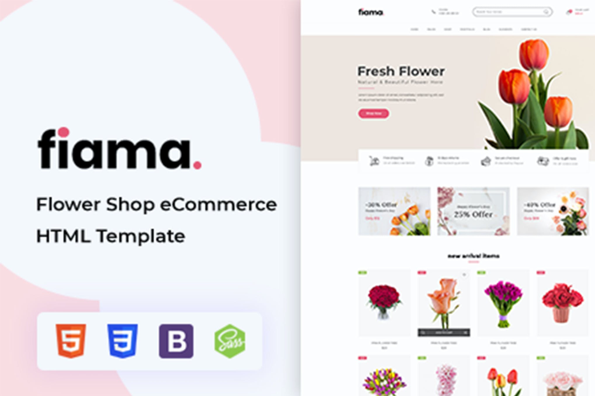 Fiama – Flower & Florist Shop Bootstrap Template