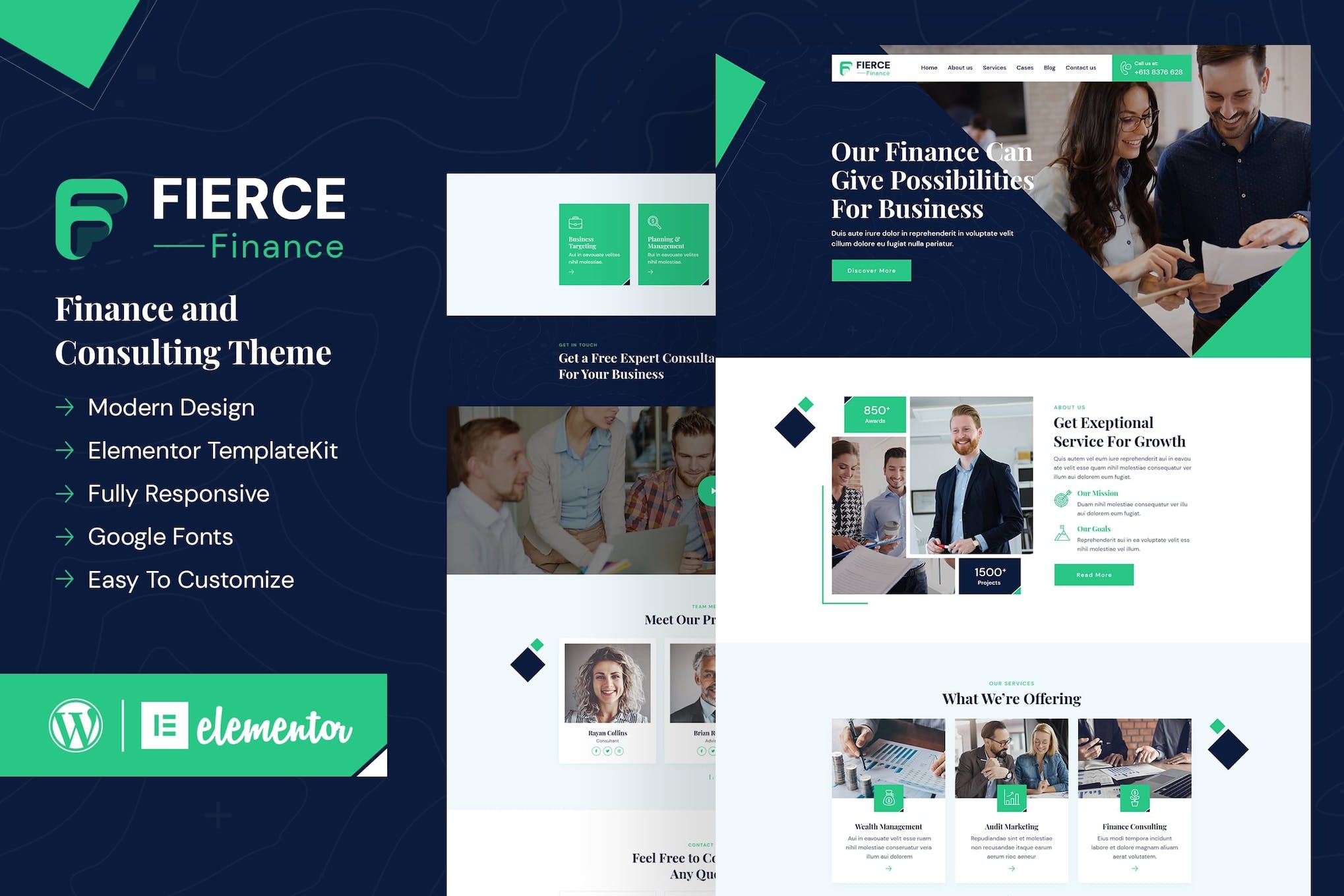 Fierce – Finance Elementor Template Kit