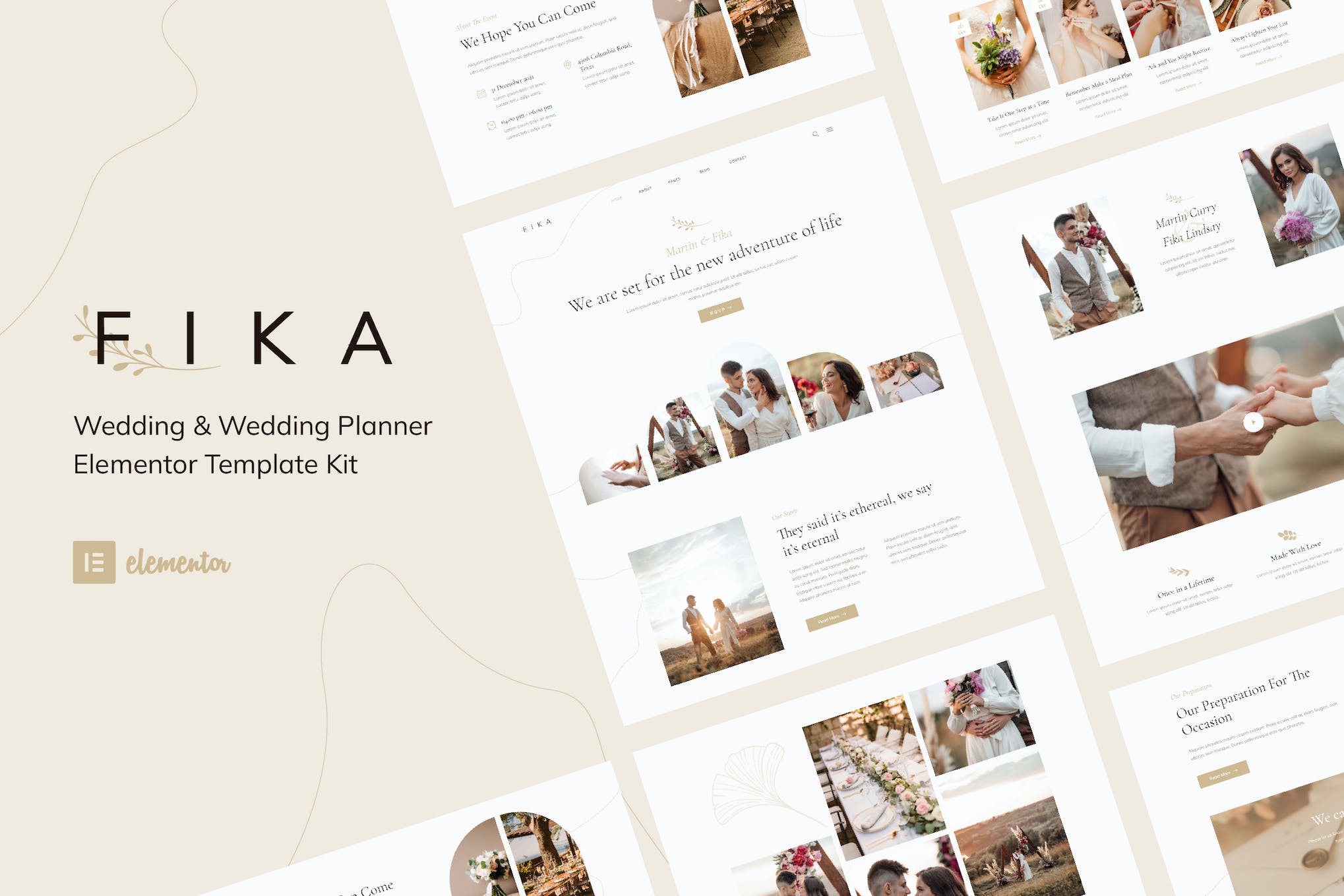 Fika – Wedding & Wedding Planner Elementor Template Kit