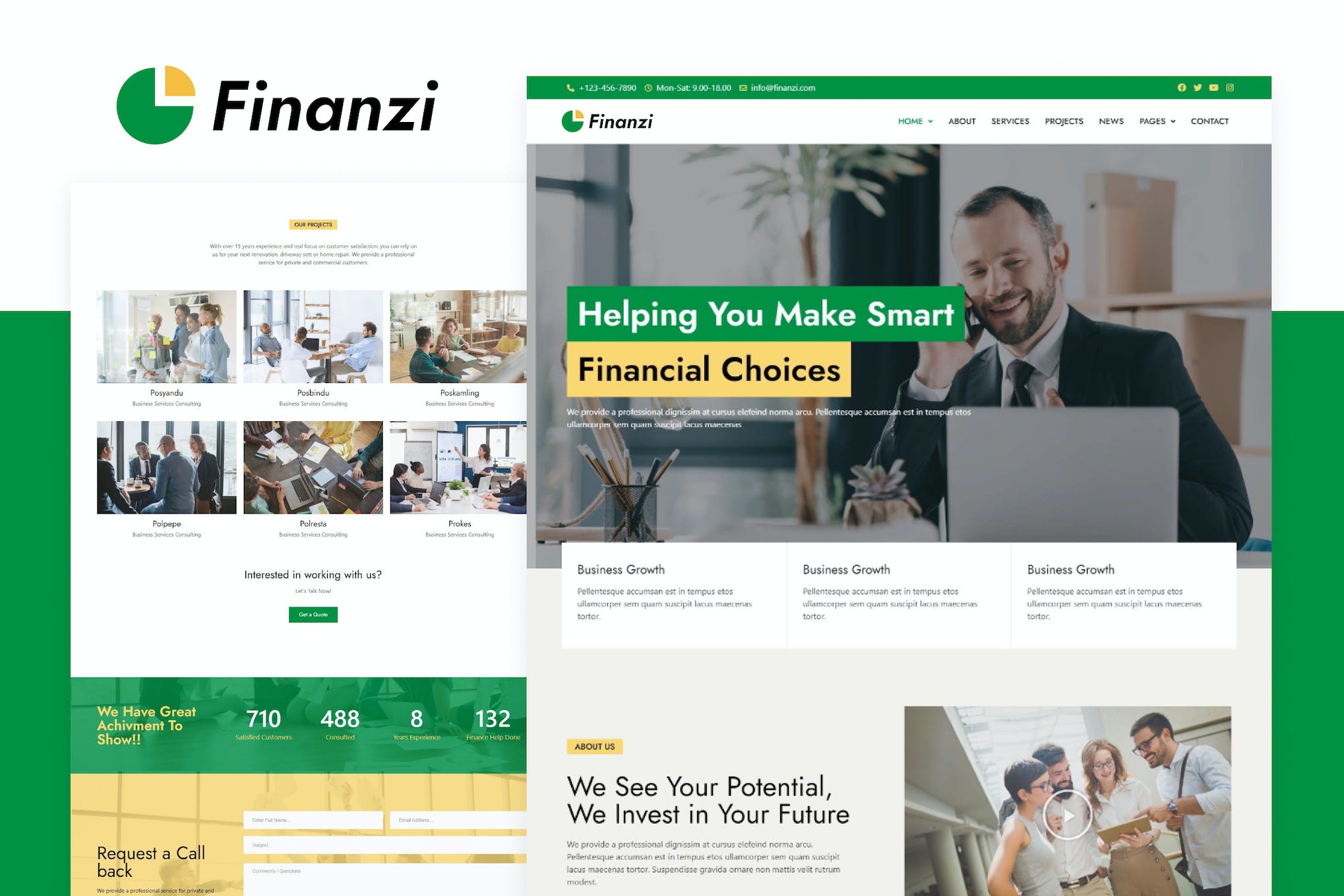 Finanzi – Finance & Business Elementor Template Kit