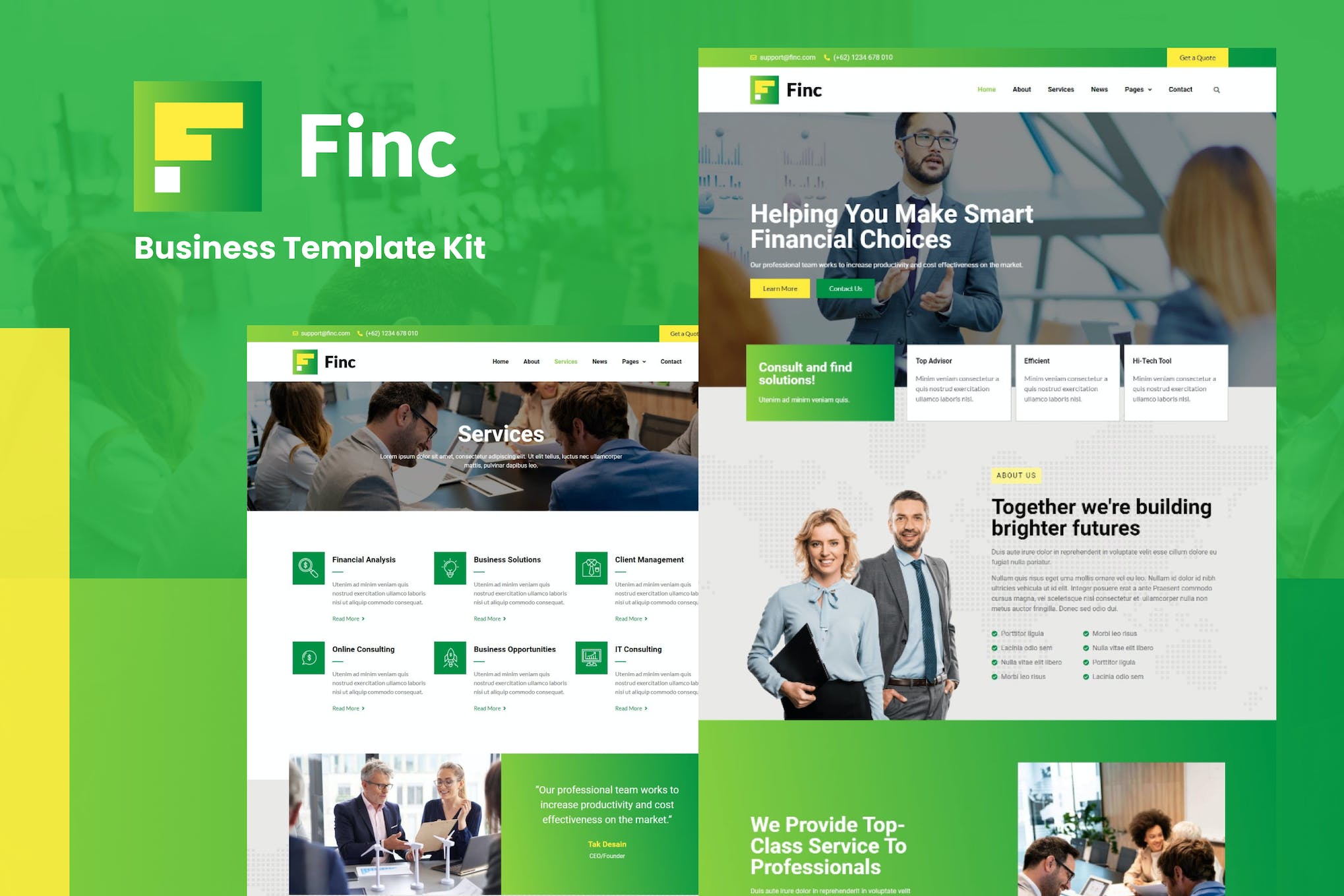 Finc – Business & Financial Elementor Template Kit