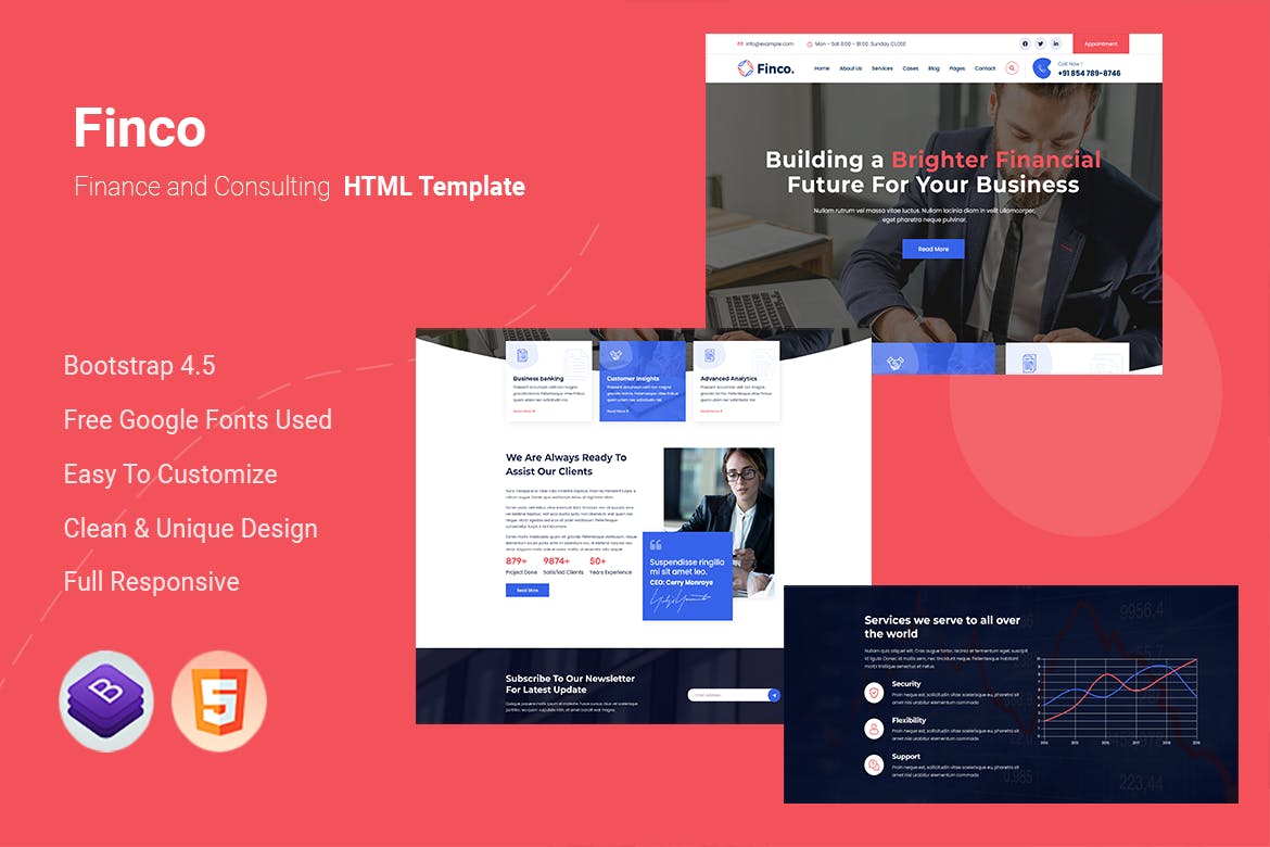 Finco – Finance and Consulting  HTML Template