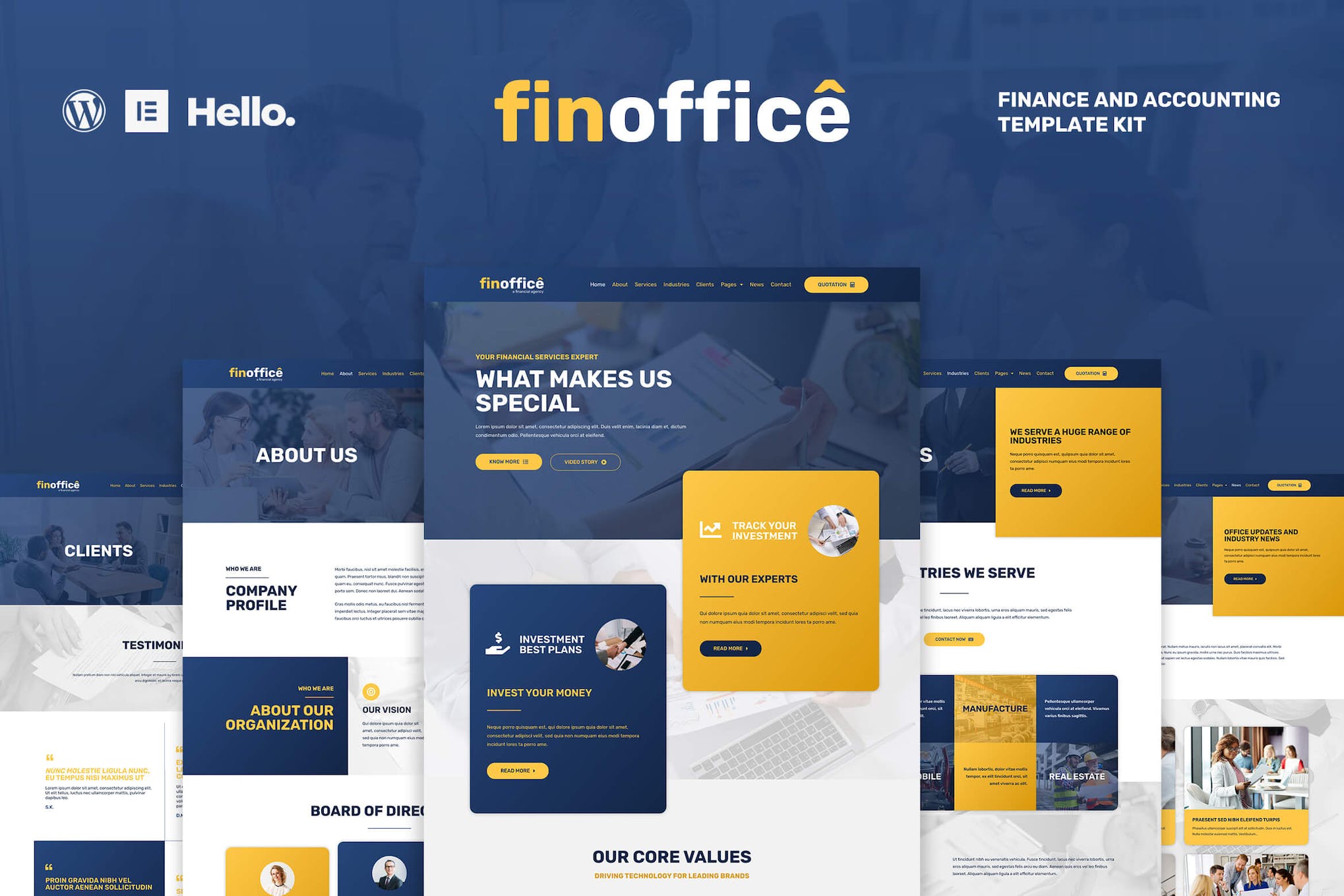 FinOffice – Finance & Accounting Elementor Template Kit