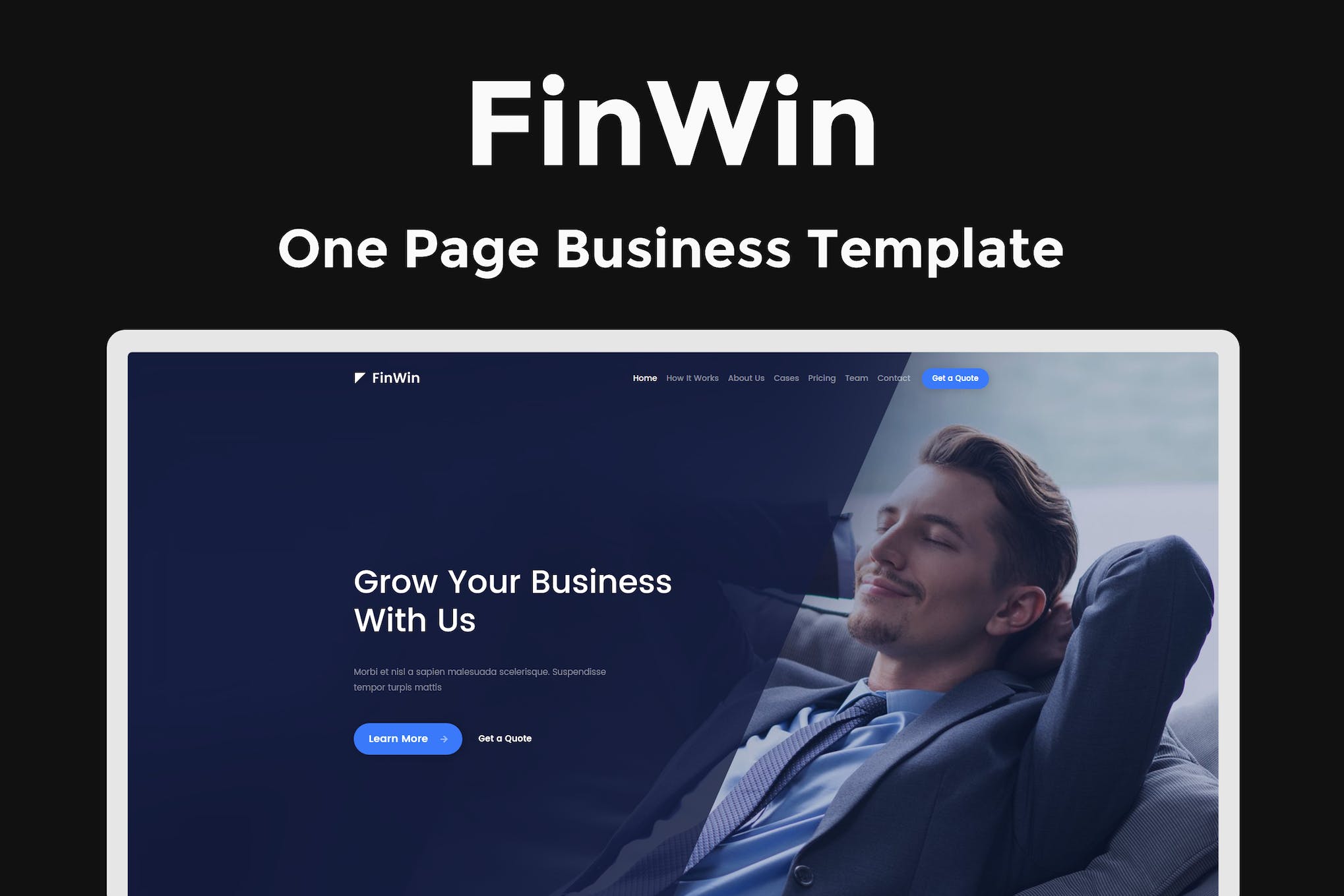 FinWin – One Page Business Finance Template