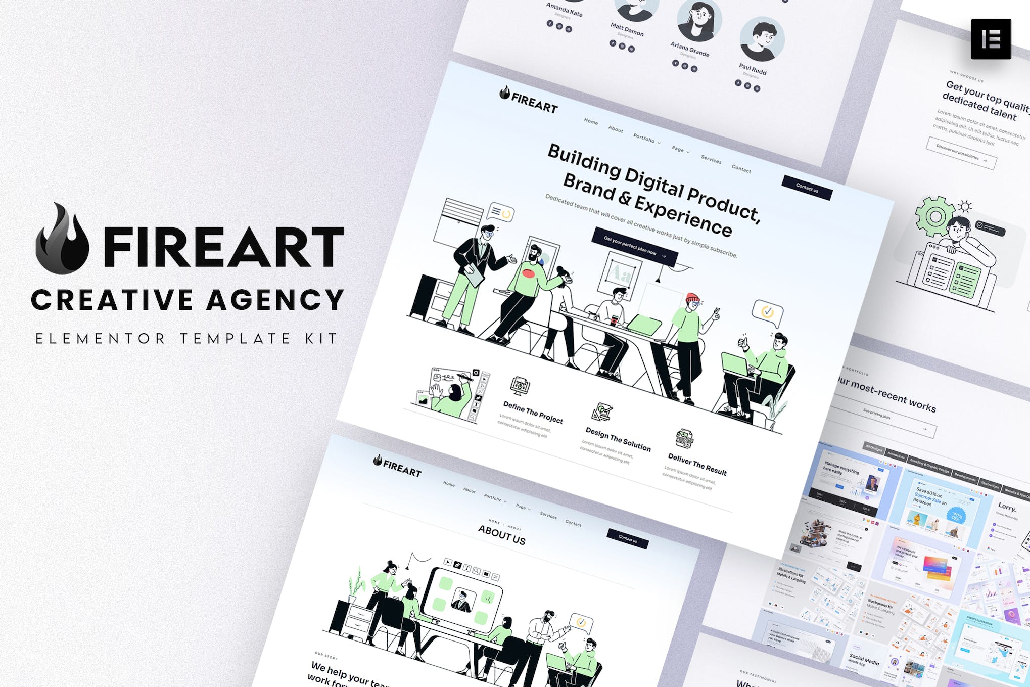 Fireart – Creative Agency Elementor Template Kit