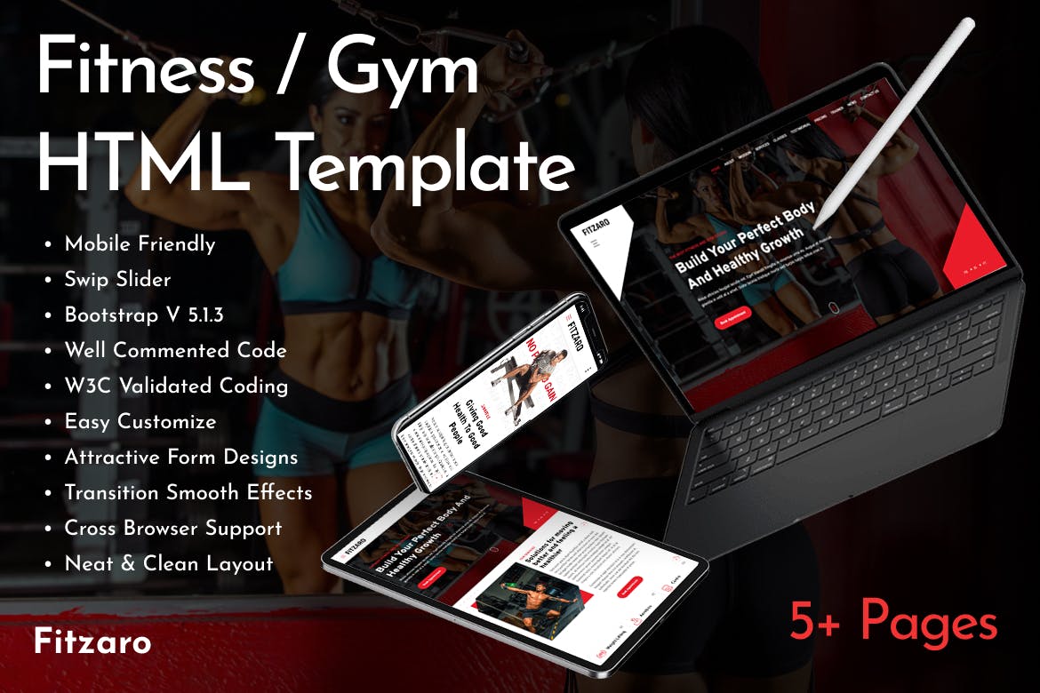 Fitzaro – Gym & Fitness HTML Template