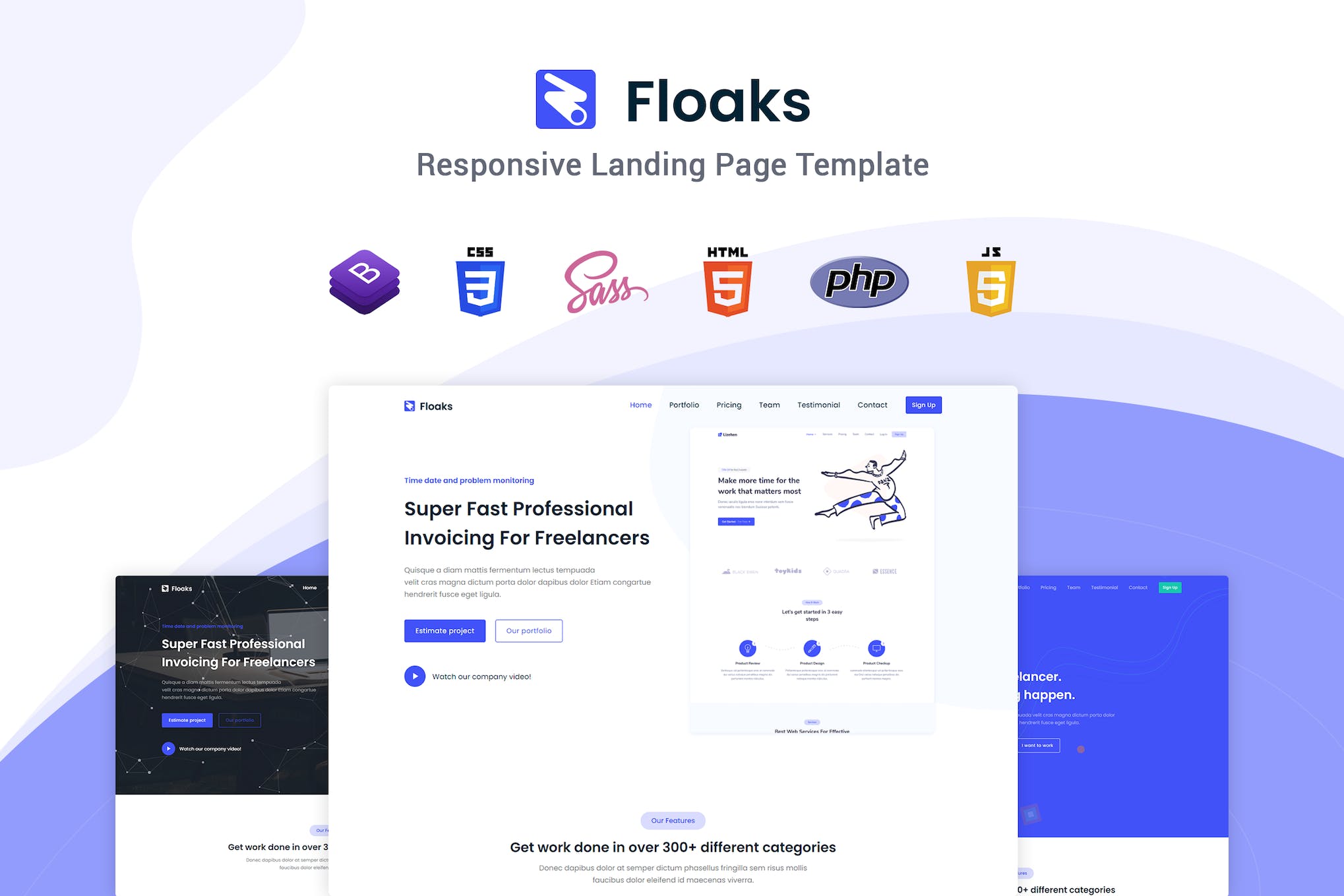 Floaks – Responsive Landing Page Template