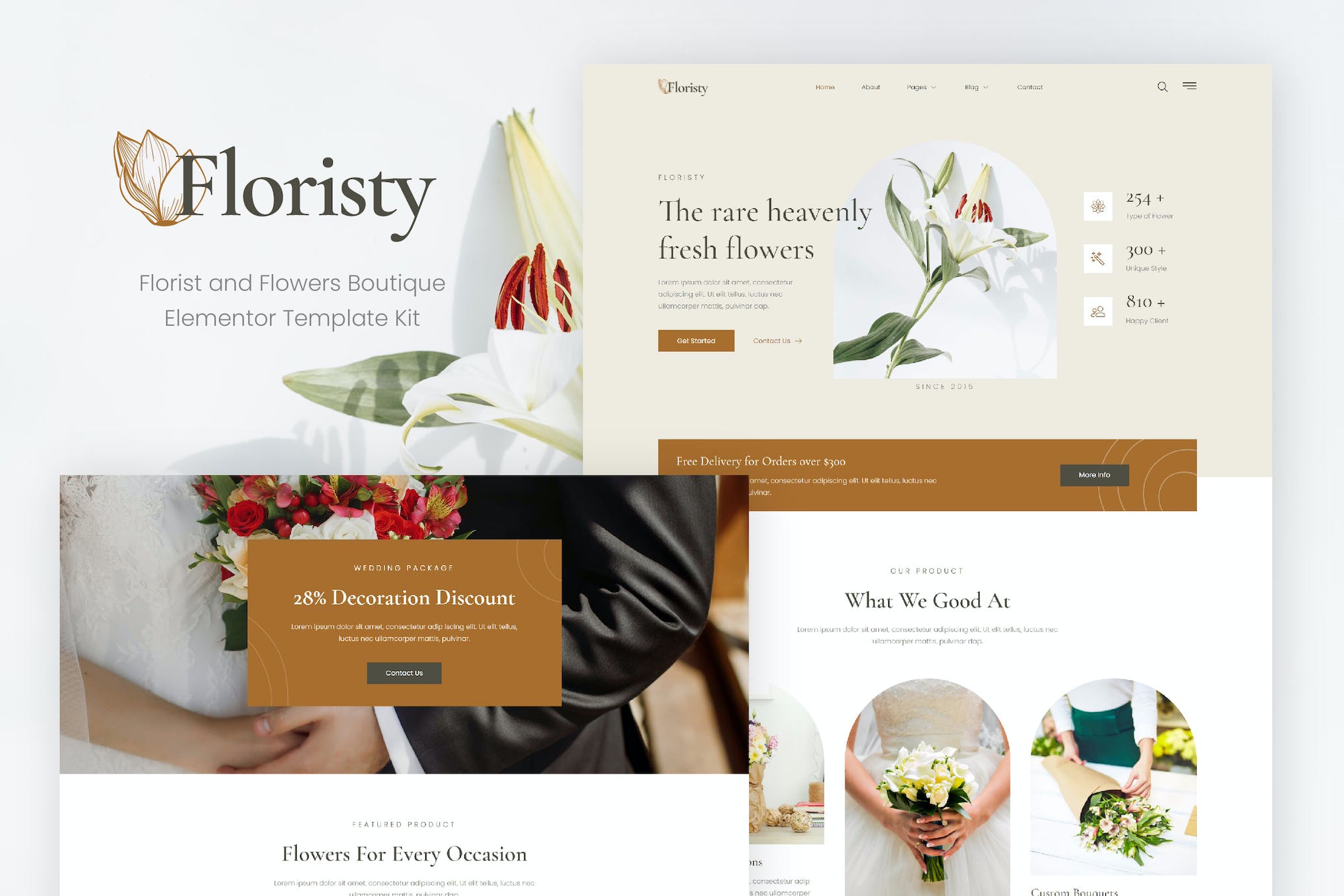 Floristy – Florist & Flower Boutique Elementor Template Kit