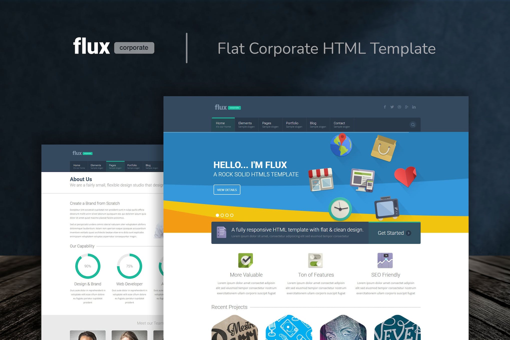 Flux – Flat Corporate HTML Template