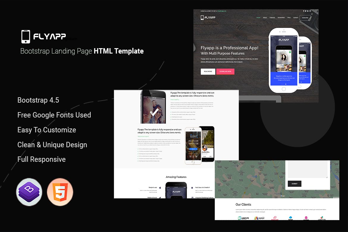 Flyapp – Bootstrap Landing Page