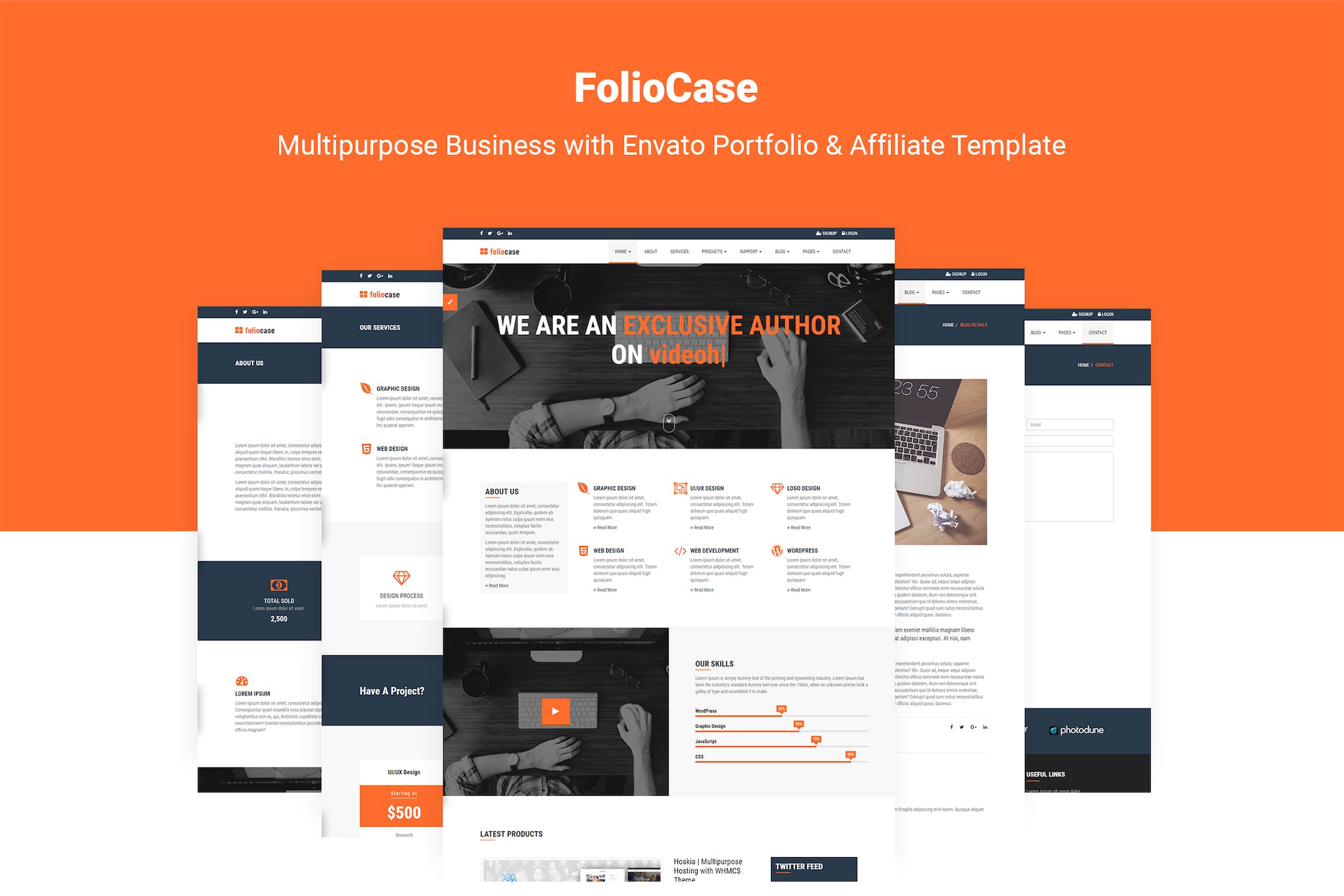 FolioCase | Envato Portfolio & Affiliate Template