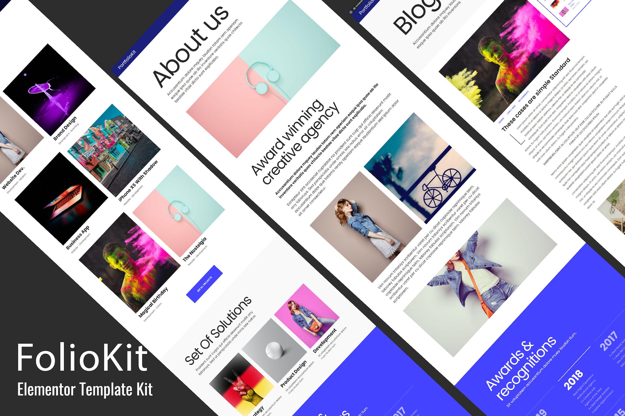 Foliokit – Personal Portfolio Elementor Template Kit