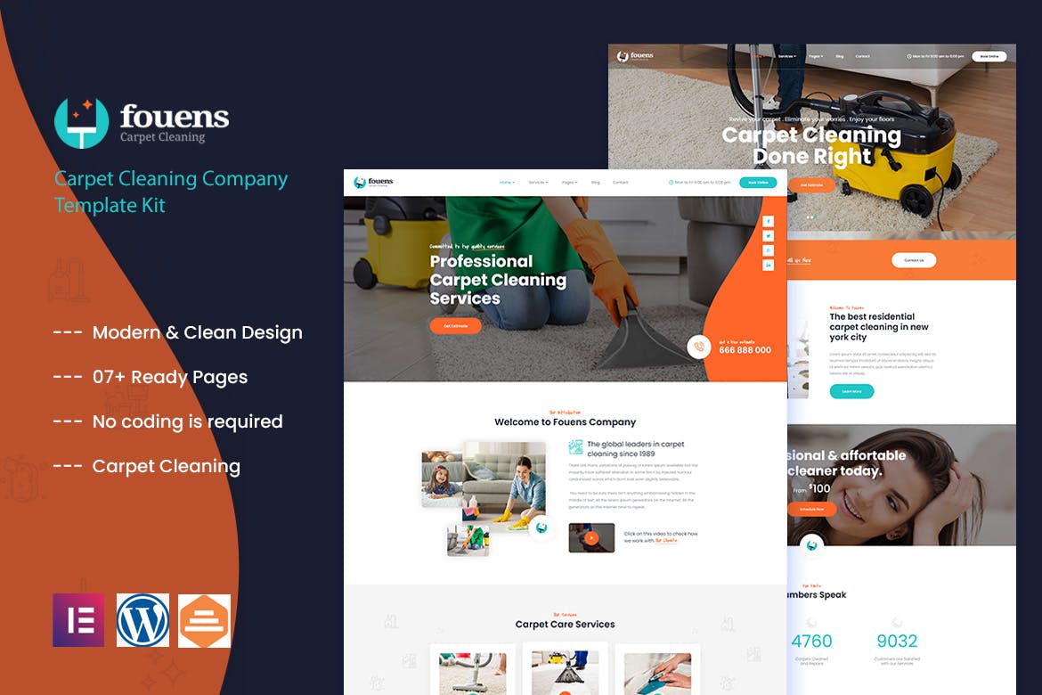 Fouens – Cleaning & Home Maintenance Company Elementor Template Kit