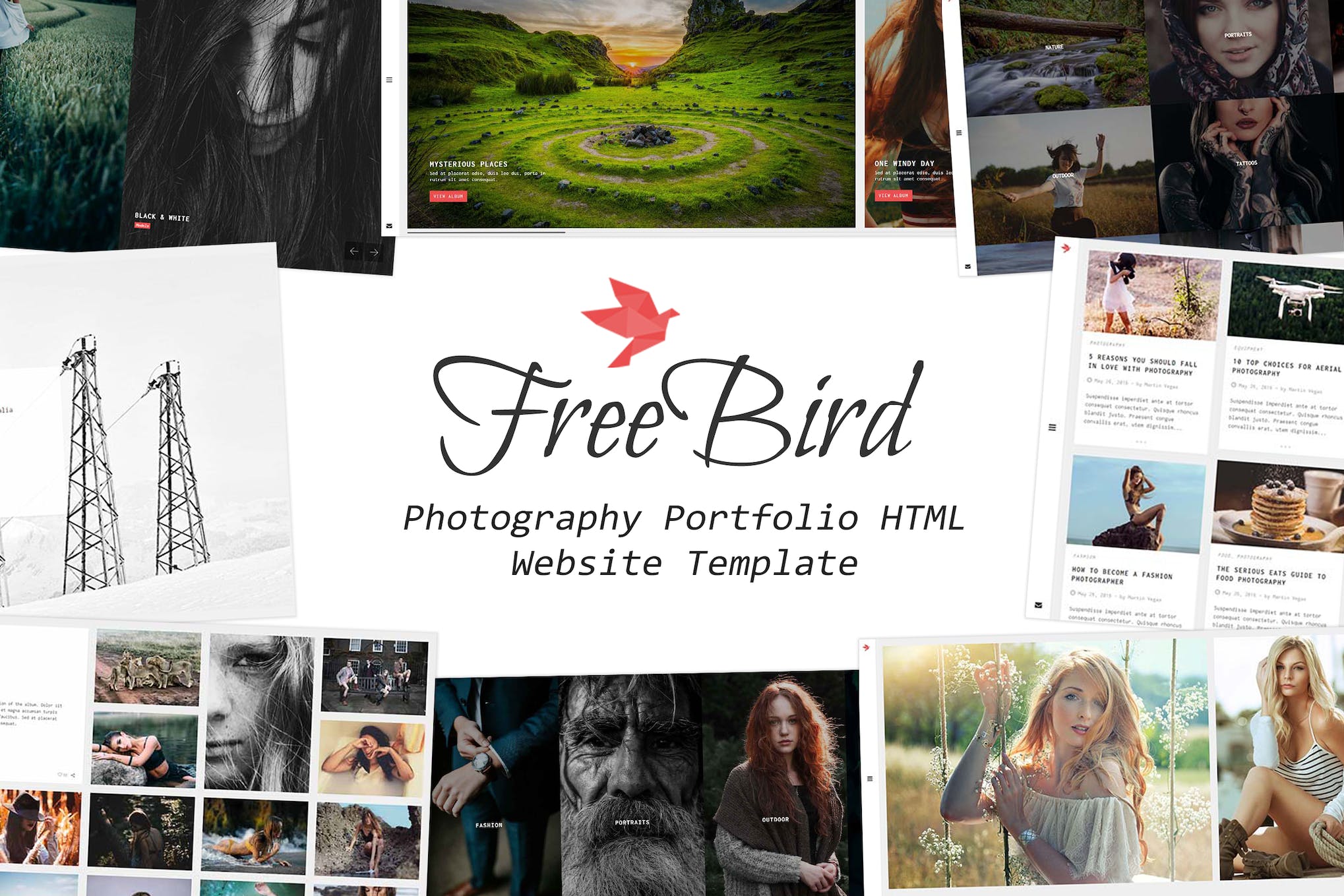 FreeBird – Photography Portfolio Website Template