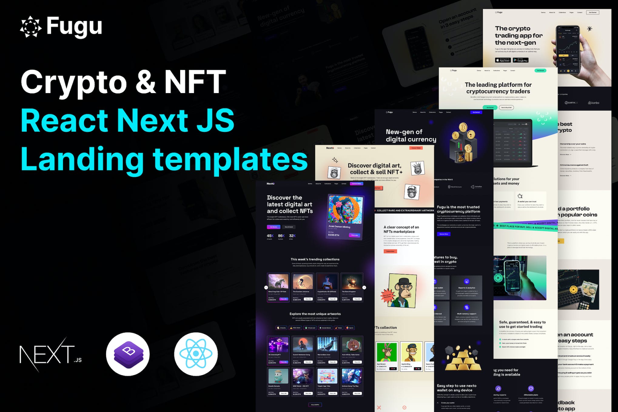 Fugu – NFT & Crypto React Next js Template