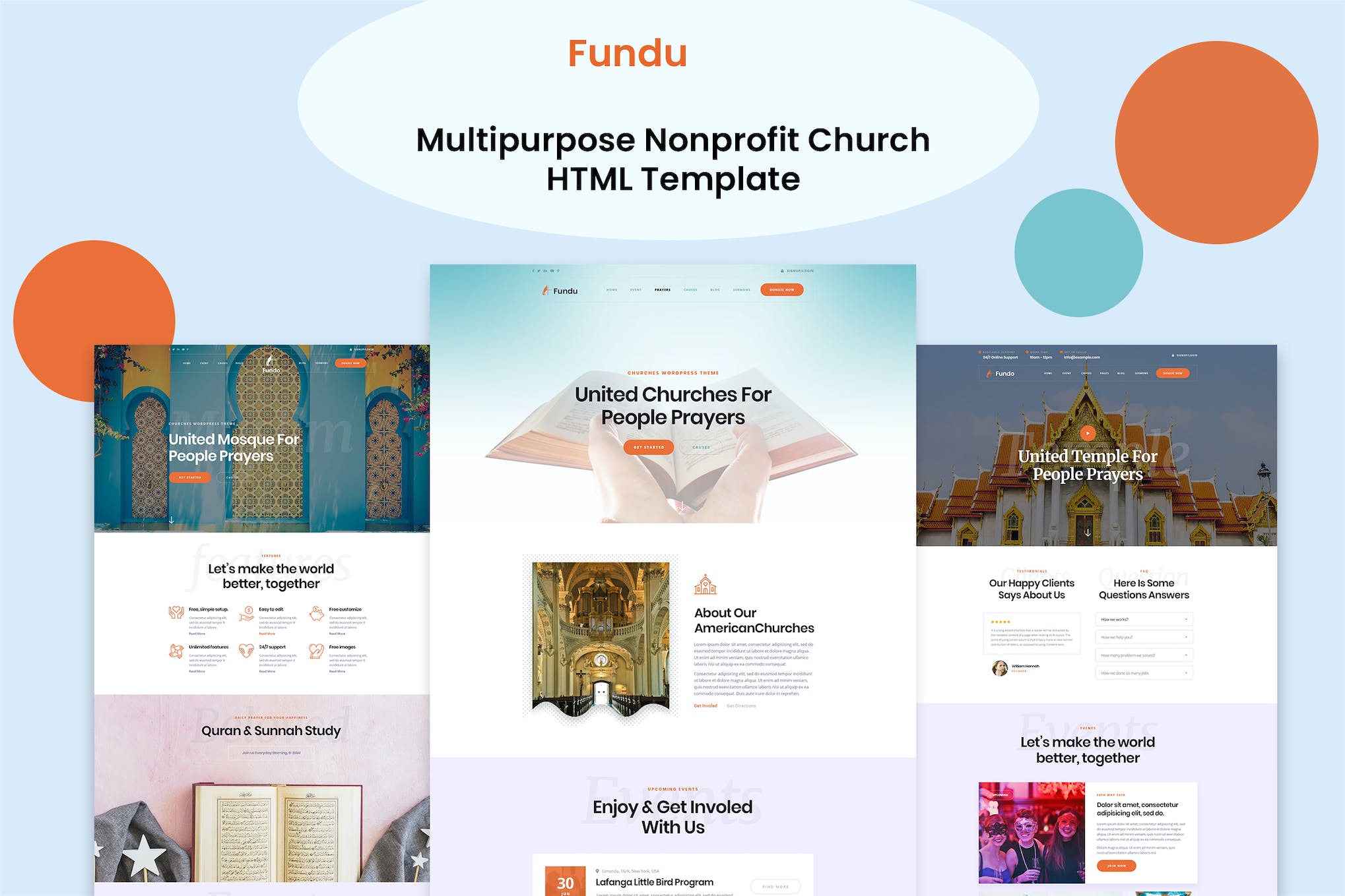 Fundu | Multipurpose Church HTML Template