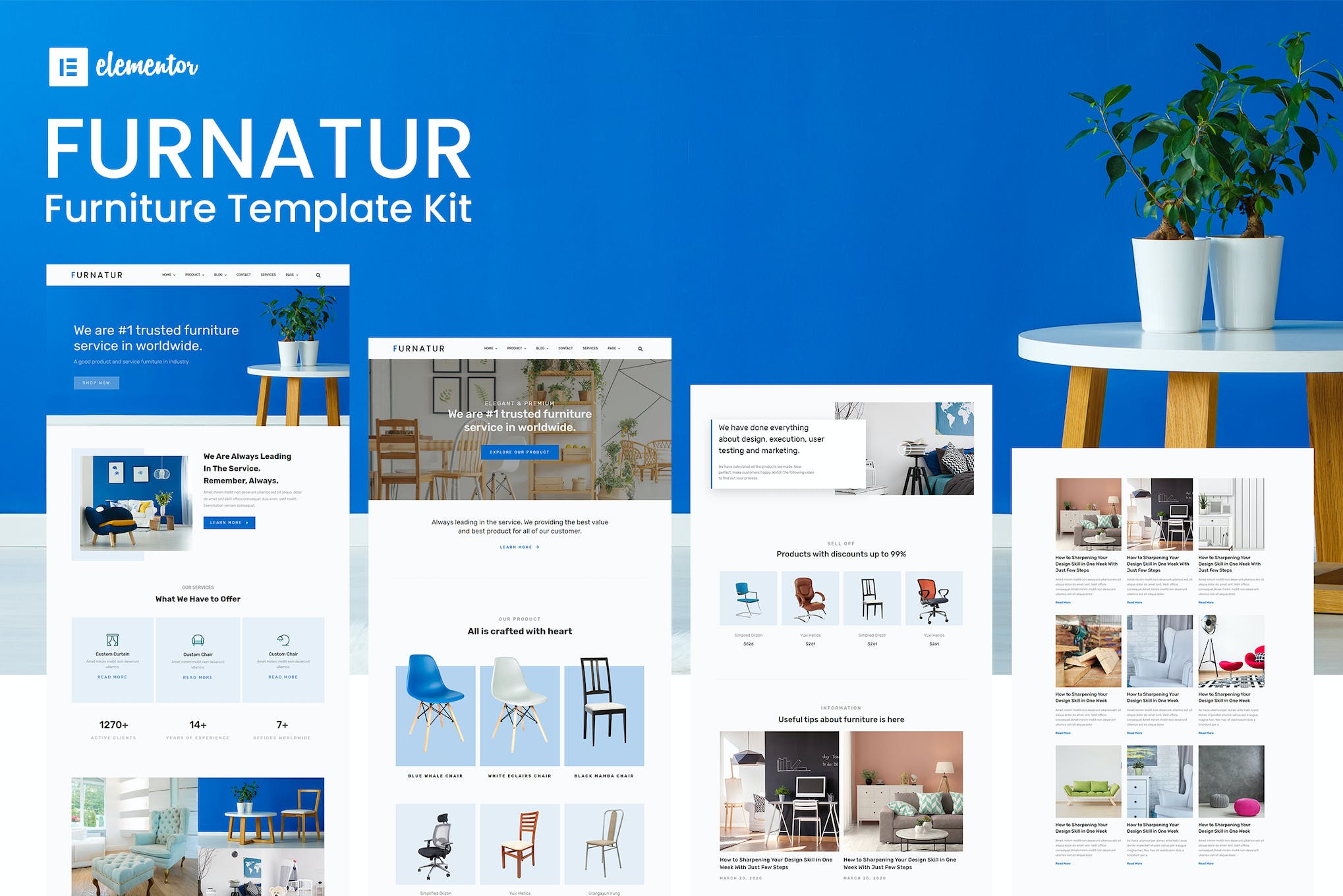 Furnatur – Furniture eCommerce Elementor Template Kit