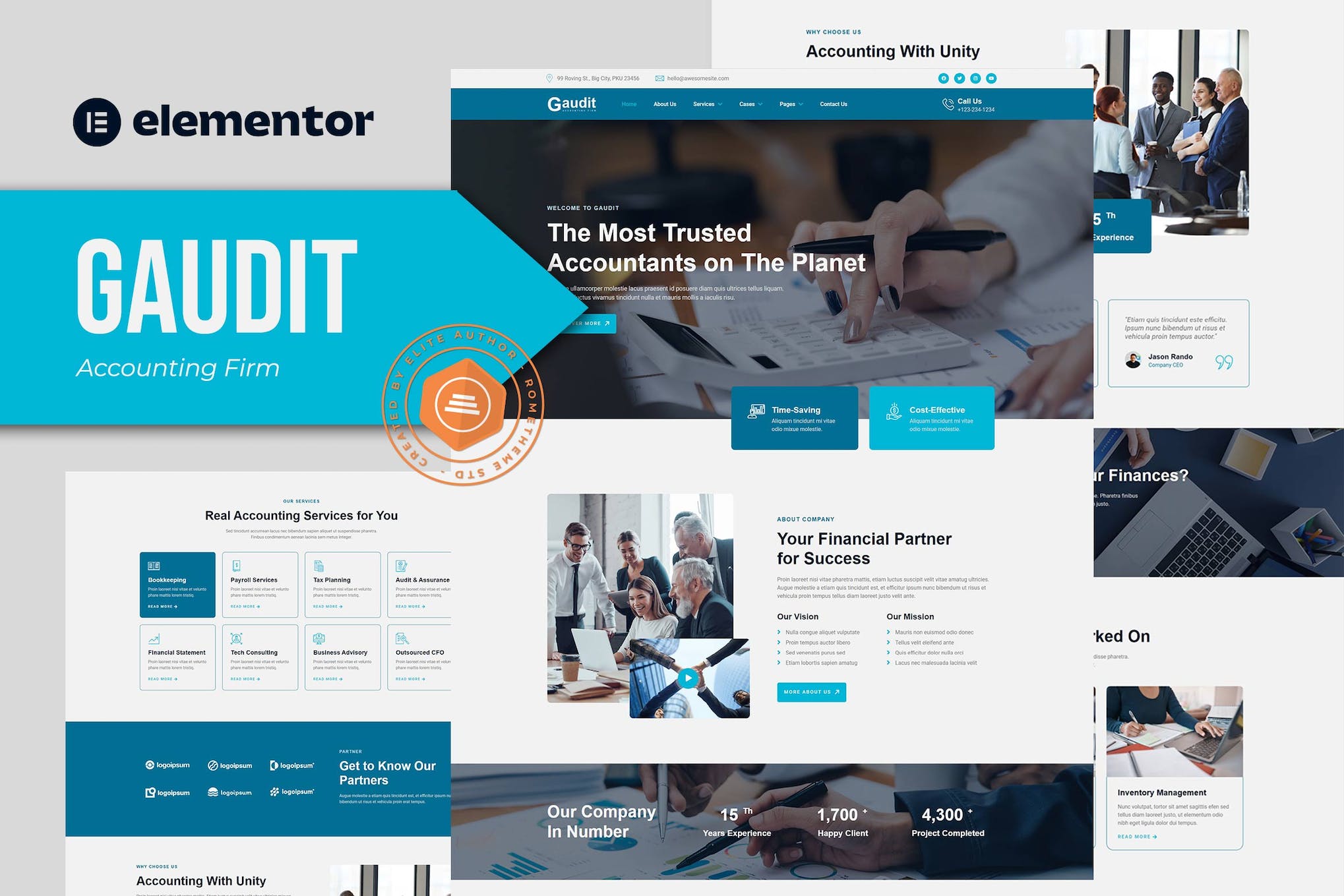 Gaudit – Accounting Firm Elementor Template Kit