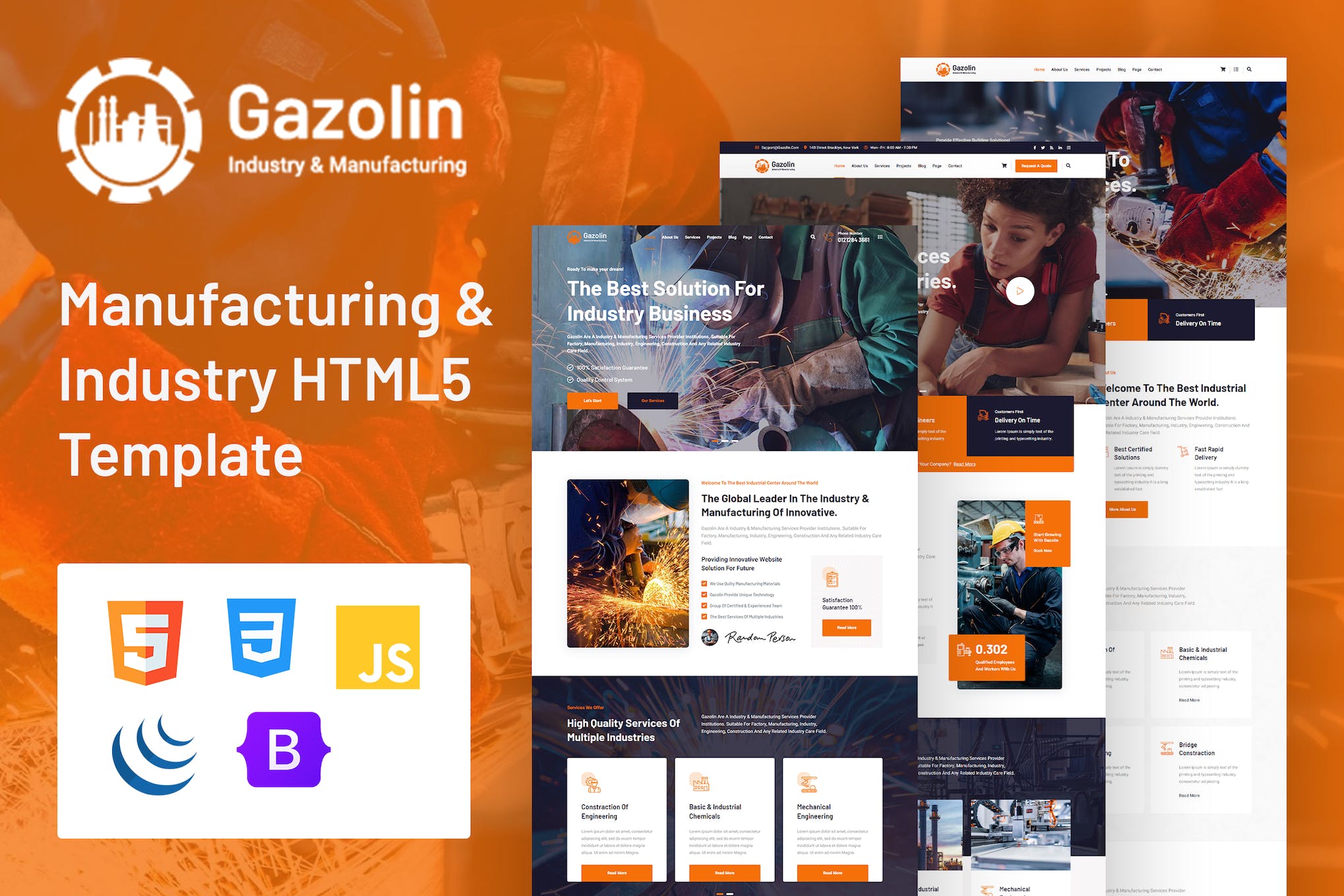 Gazolin – Industry & Manufacturing HTML Template