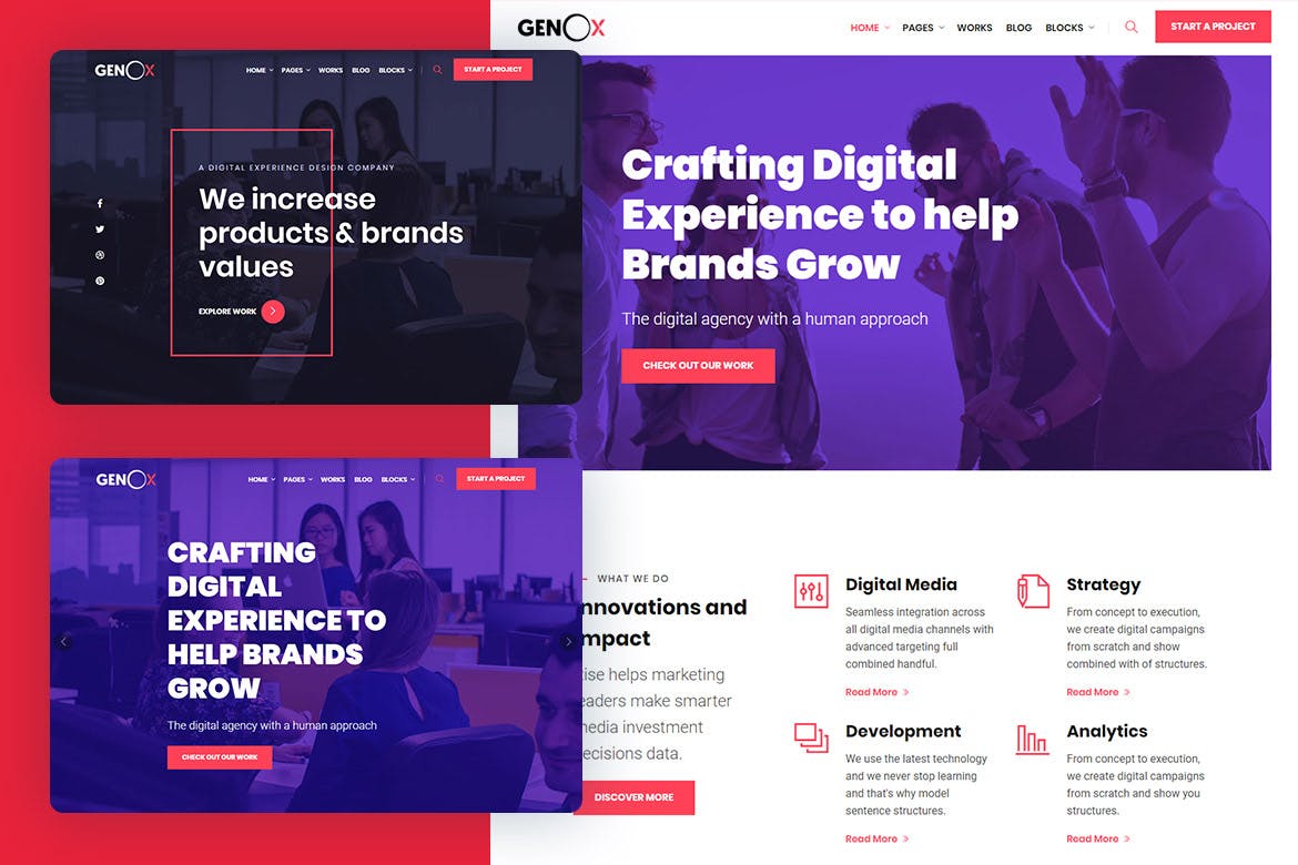 Genox – Creative & Digital Web Agency Template