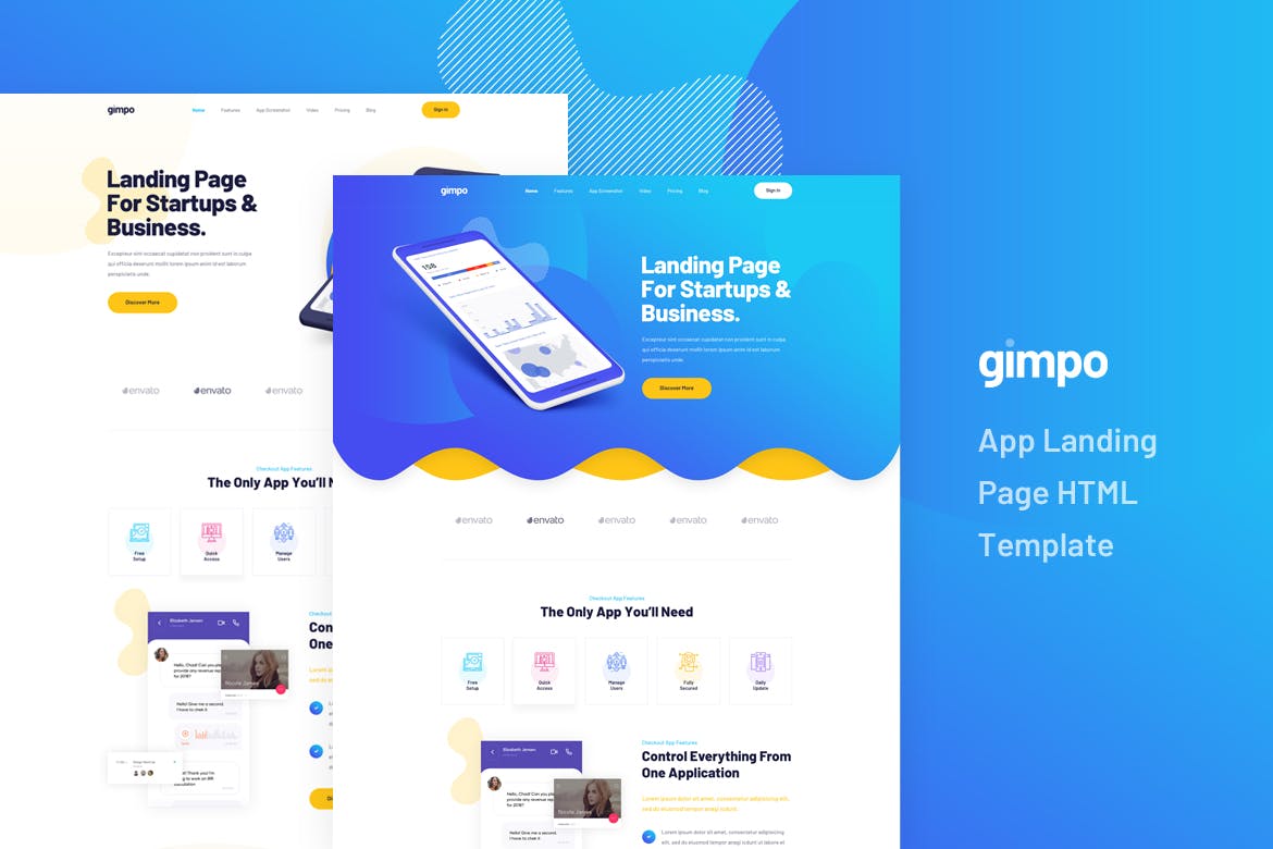 Gimpo – App Landing Page HTML Template