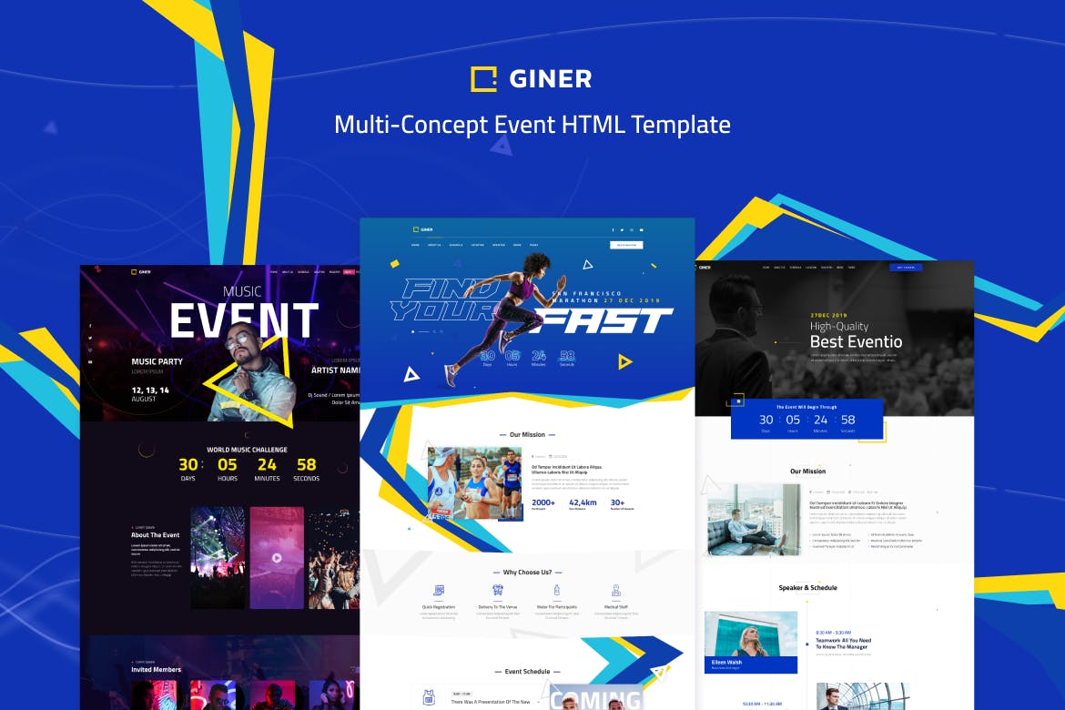 Giner | Multi-Concept Event HTML Template