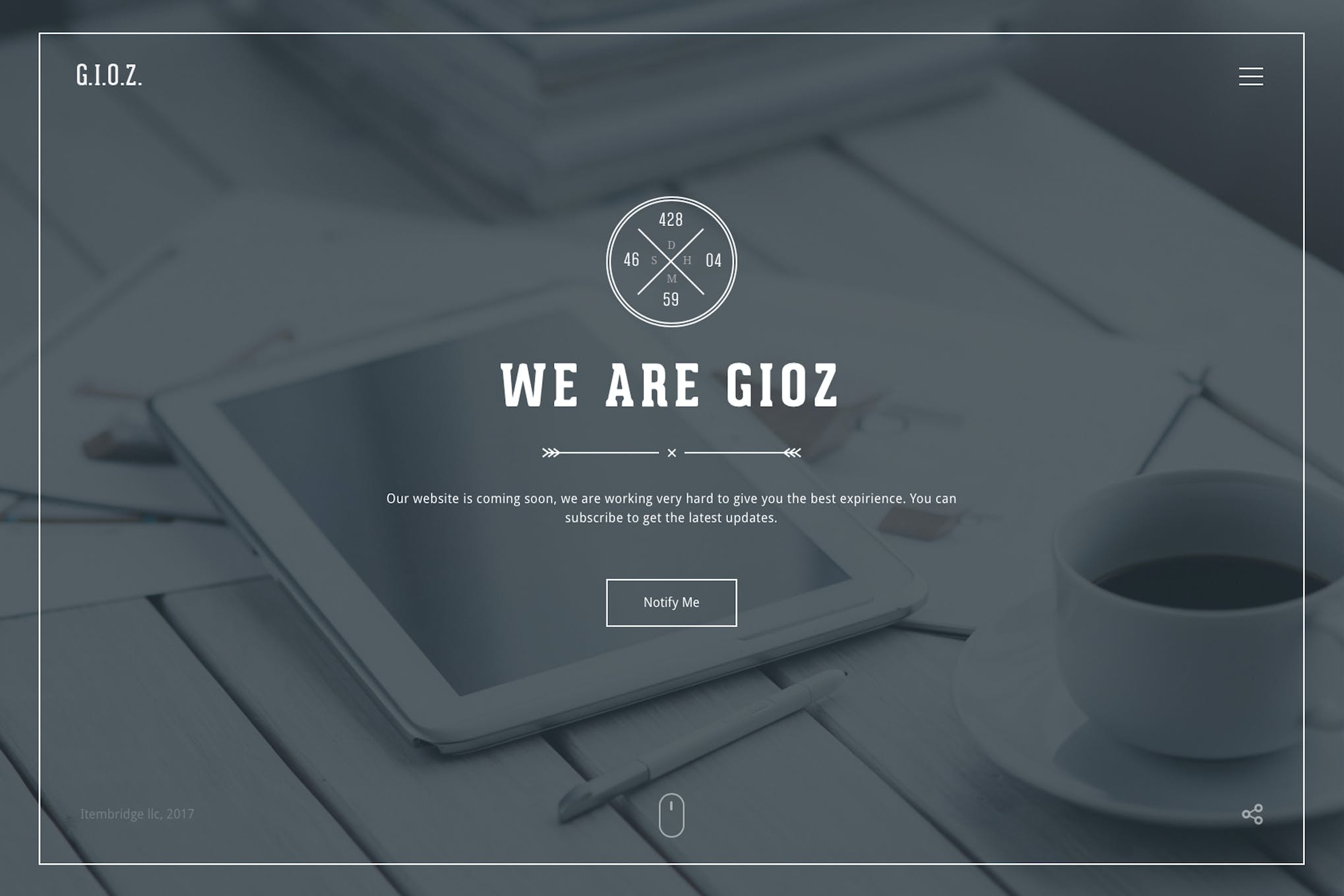 Gioz – Coming Soon & Maintenance Mode Template