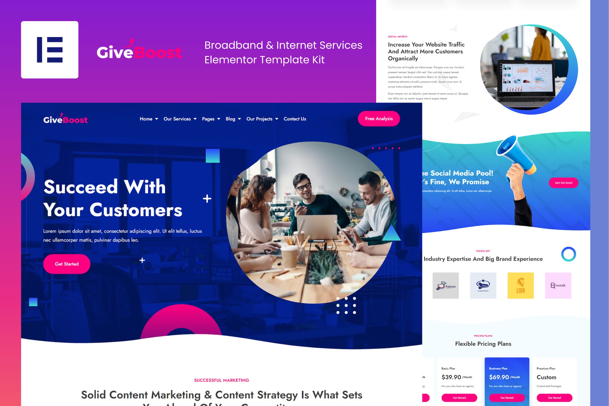 Give Boost – Digital Marketing Agency Elementor Template Kit