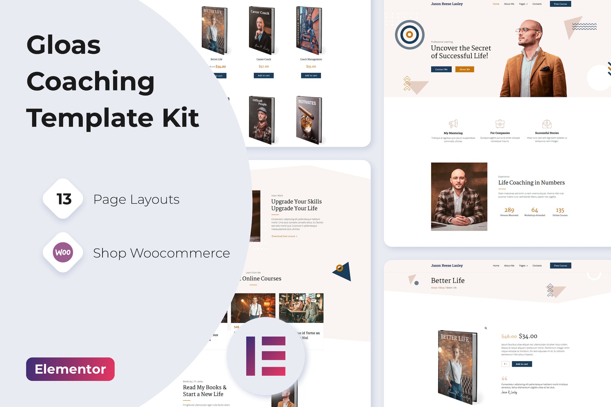 Gloas — Life Coach Online Courses Elementor Template Kit