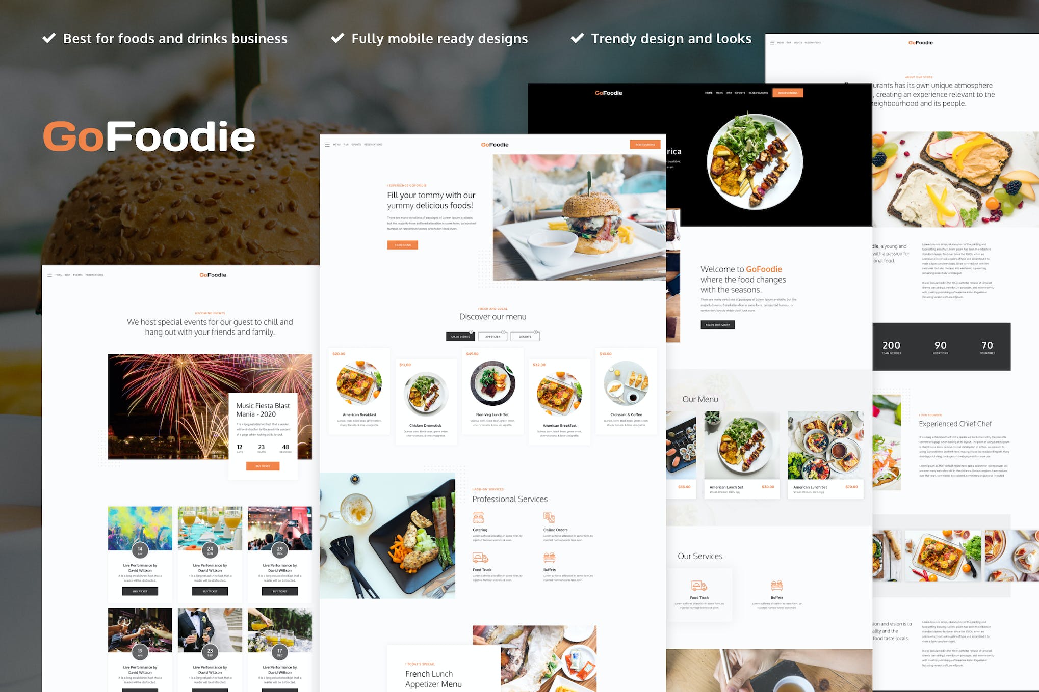 GoFoodie – Cafe & Restaurant Elementor Template Kit