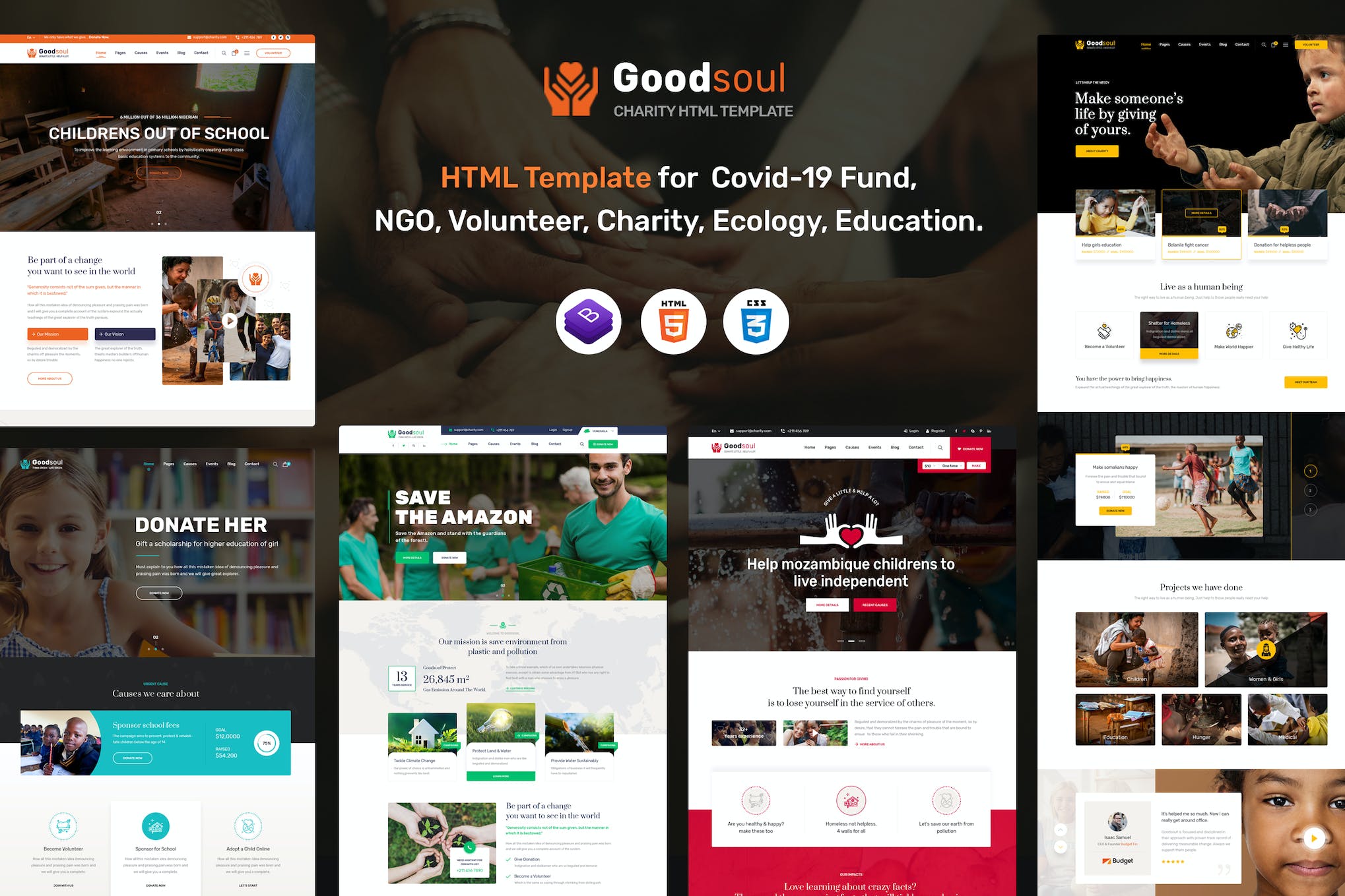 GoodSoul – Charity and Fundraising HTML Template