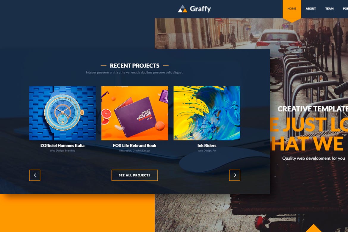 Graffy – Responsive Multi-Purpose Flat Template