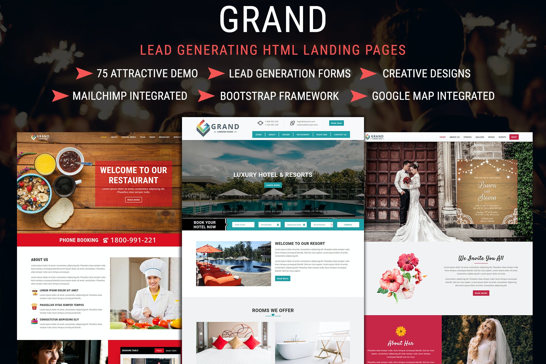 Grand – Lead Generating HTML Landing Pages