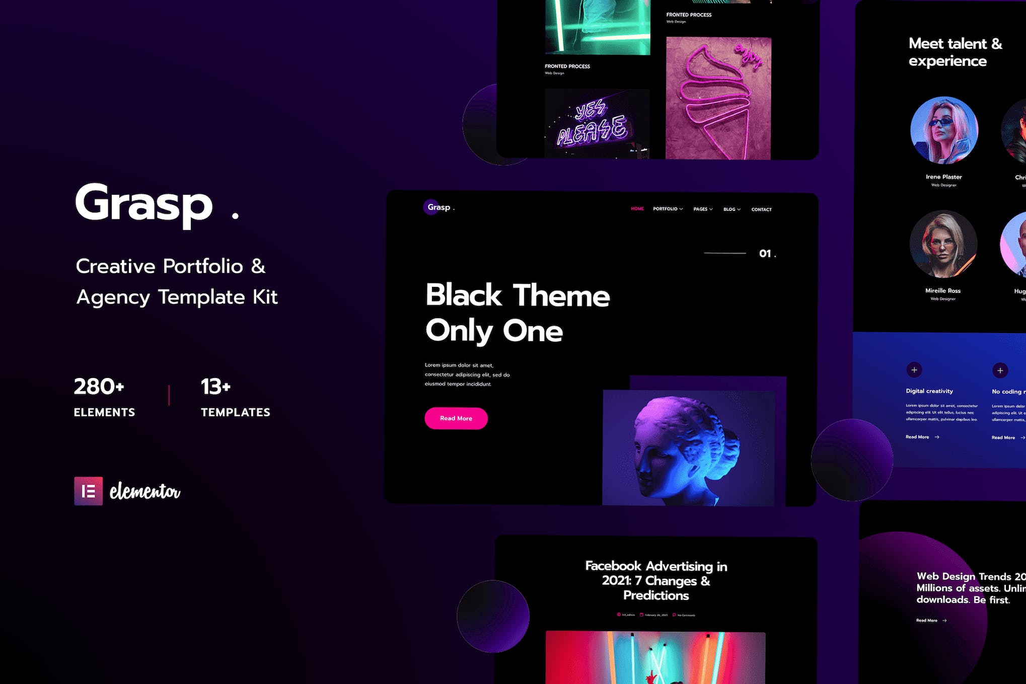 Grasp – Creative Portfolio & Agency Elementor Template Kit