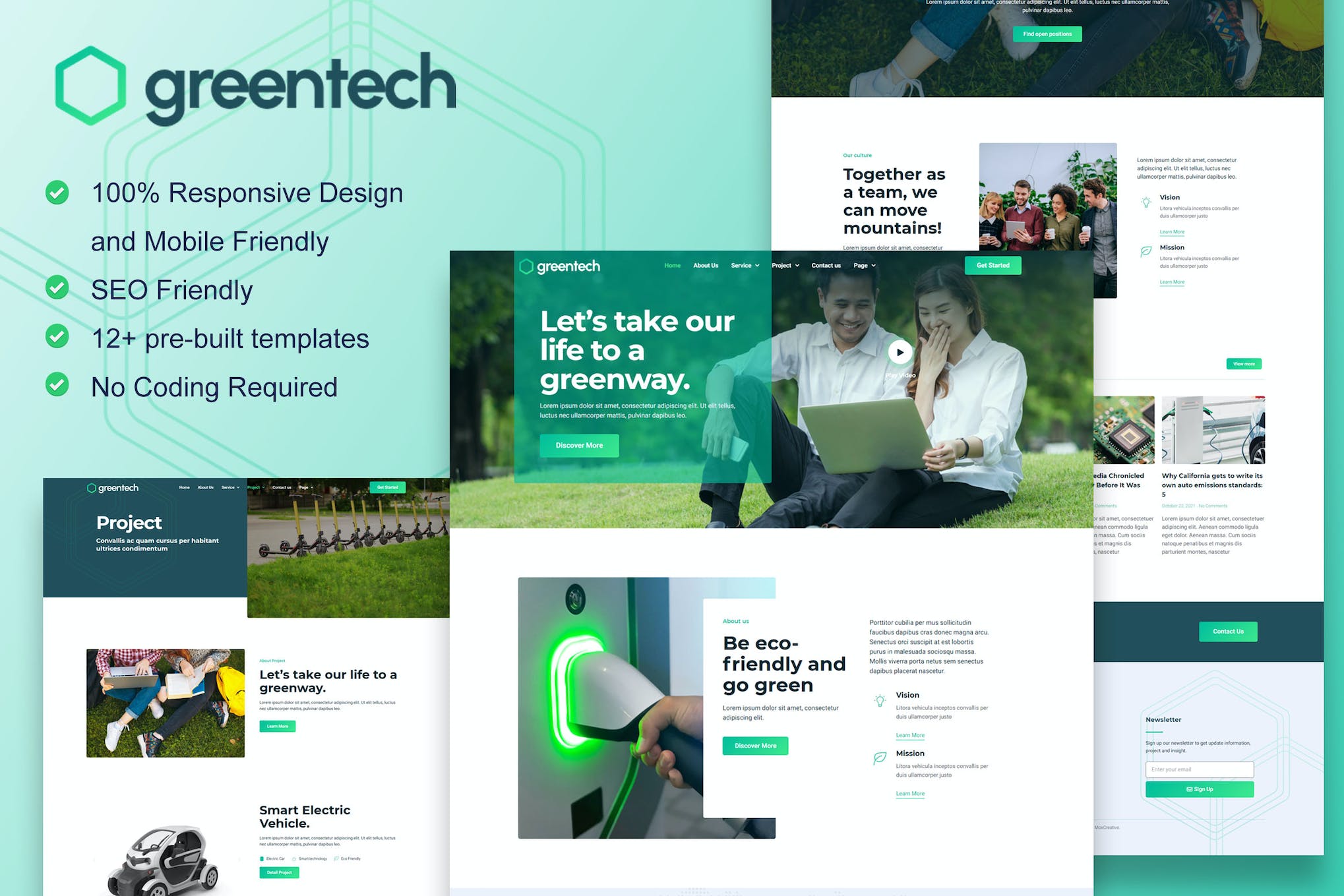 GreenTech – Green Technology Services Elementor Template Kit