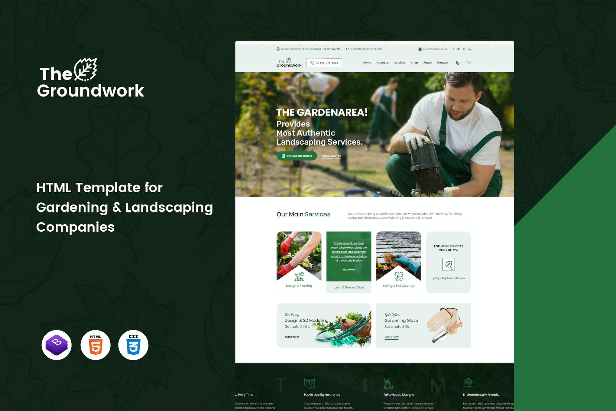 Ground Work – Gardening and Landscaping Template