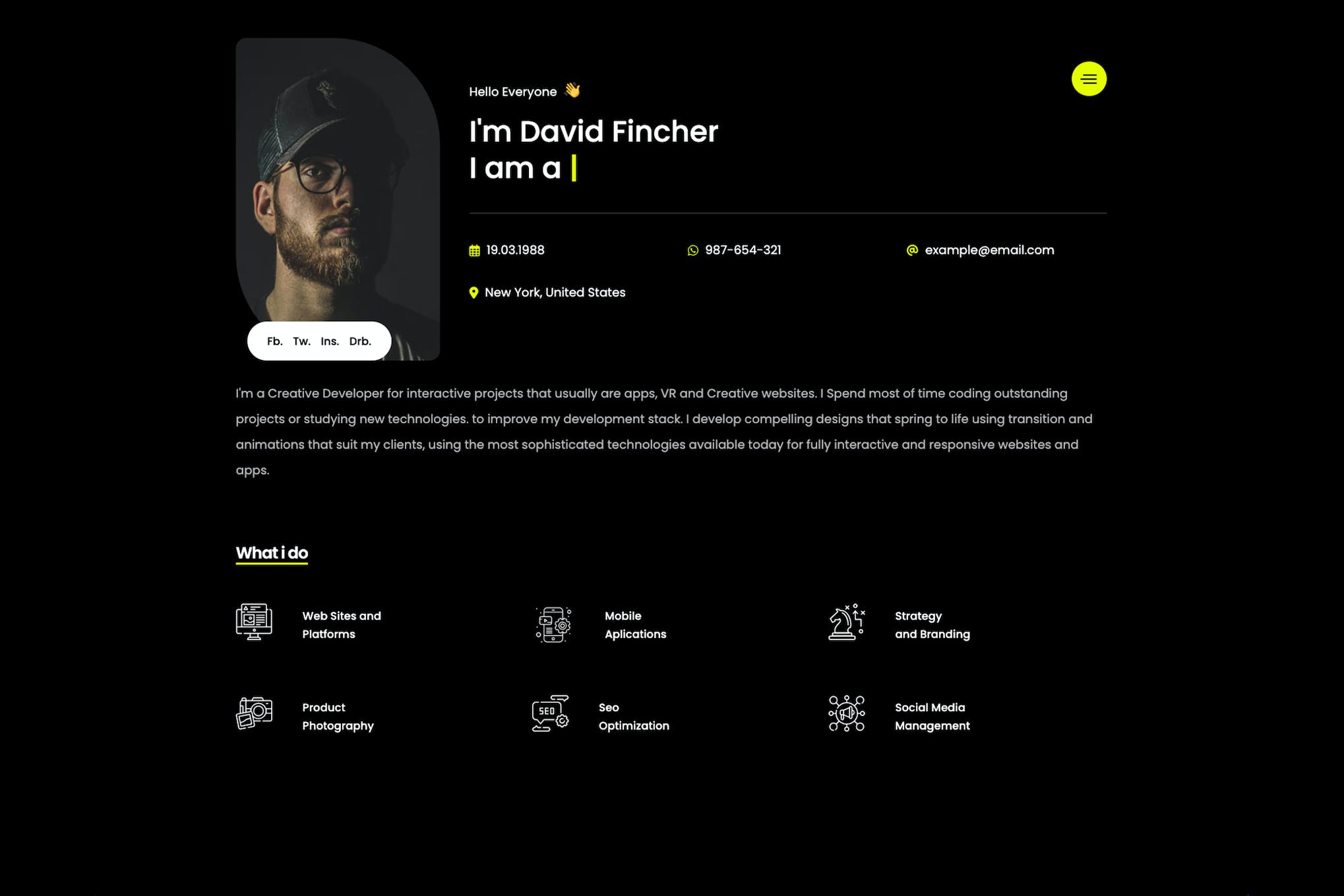 Hagen – vCard & Portfolio Template