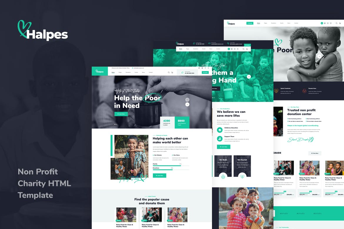 Halpes – Non Profit Charity HTML Template