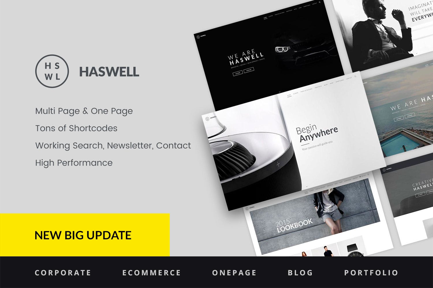 Haswell – Multipurpose One & Multi Page Template