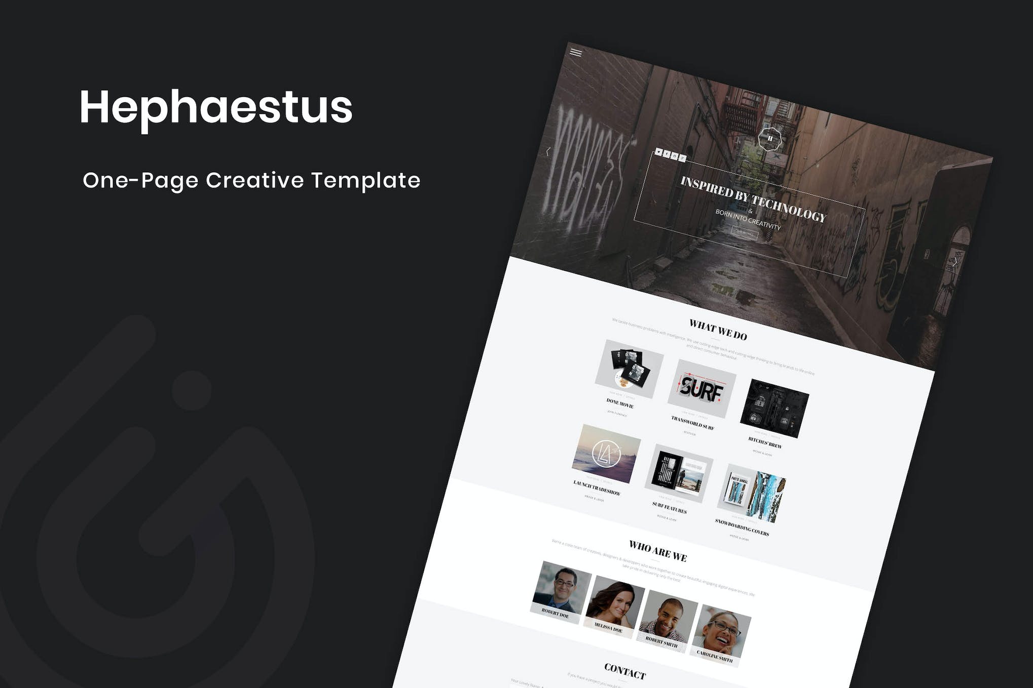 Hephaestus – One-Page Creative Template