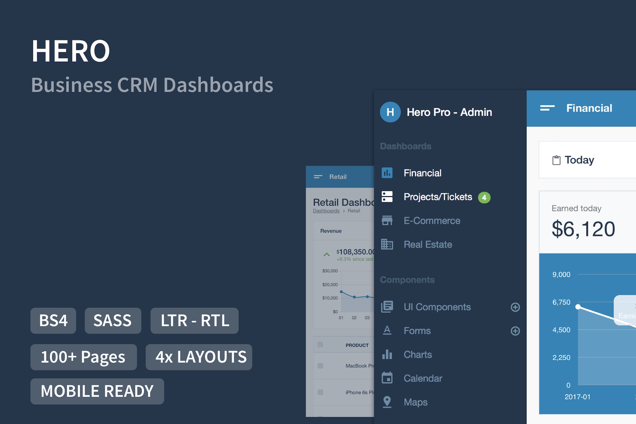 Hero PRO – Business Admin Dashboards