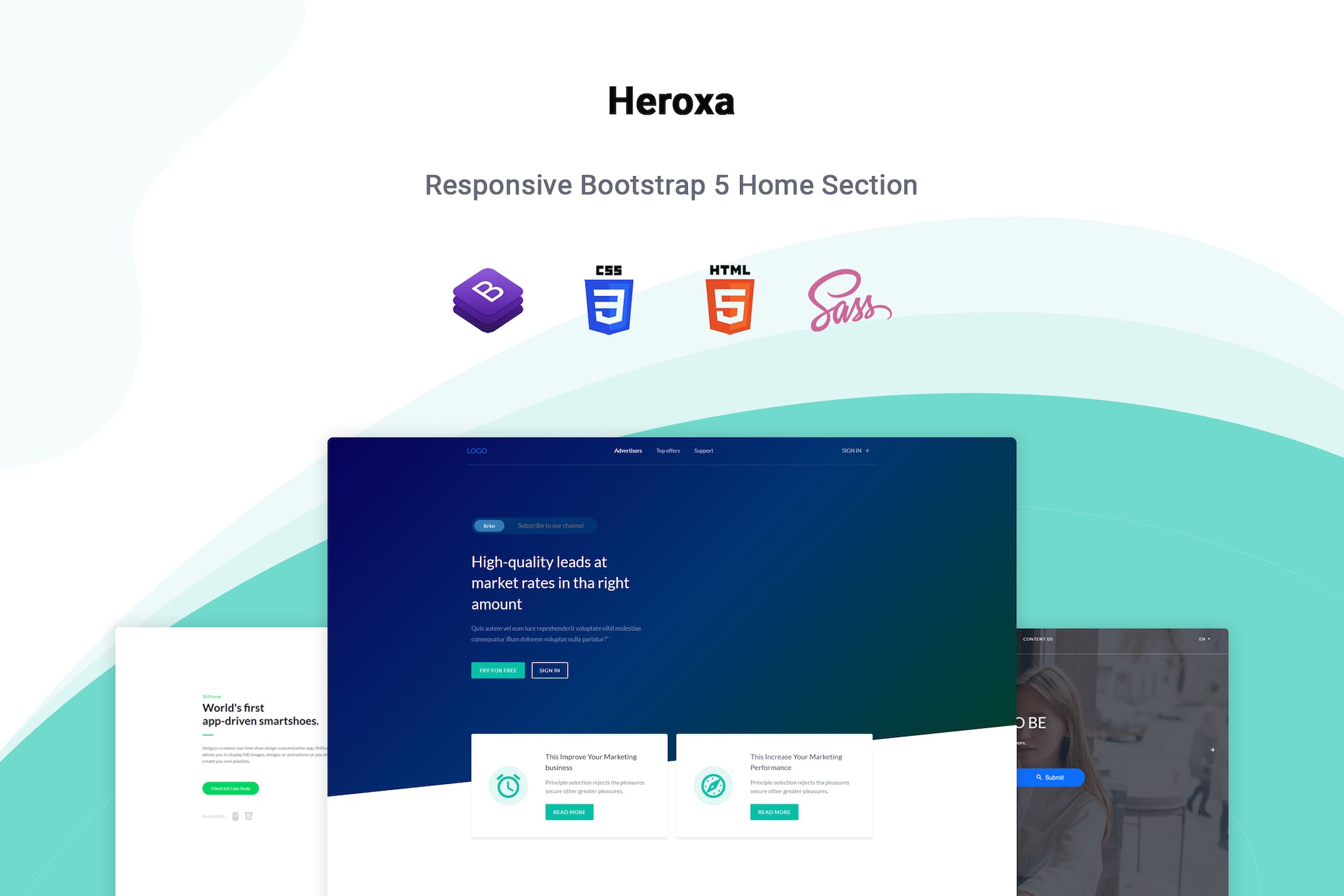 Heroxa – Responsive Hero Section Template