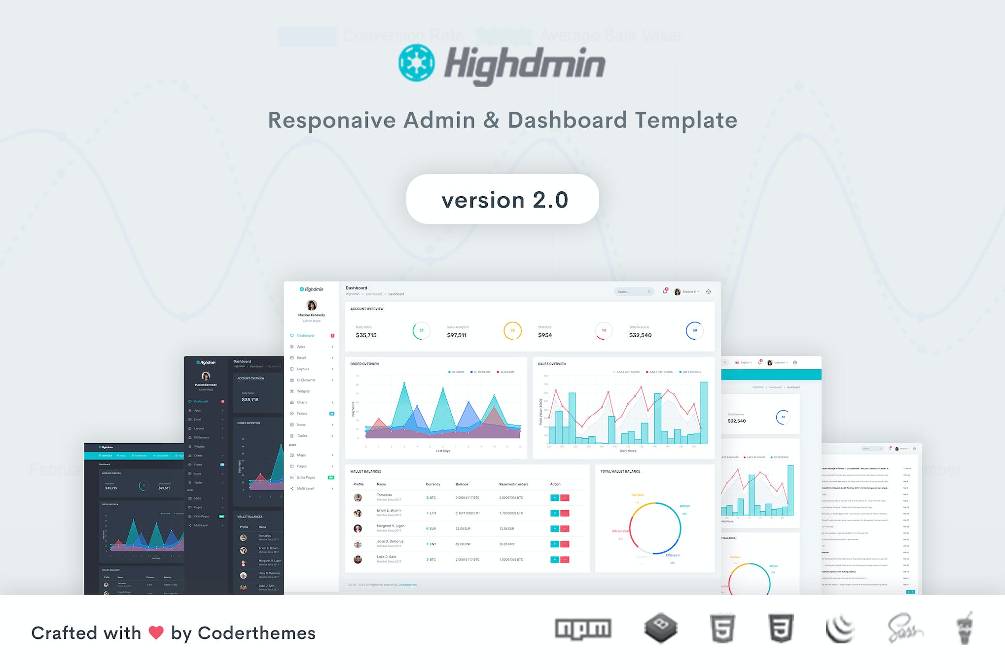 Highdmin – Responsive Bootstrap 4 Admin Dashboard