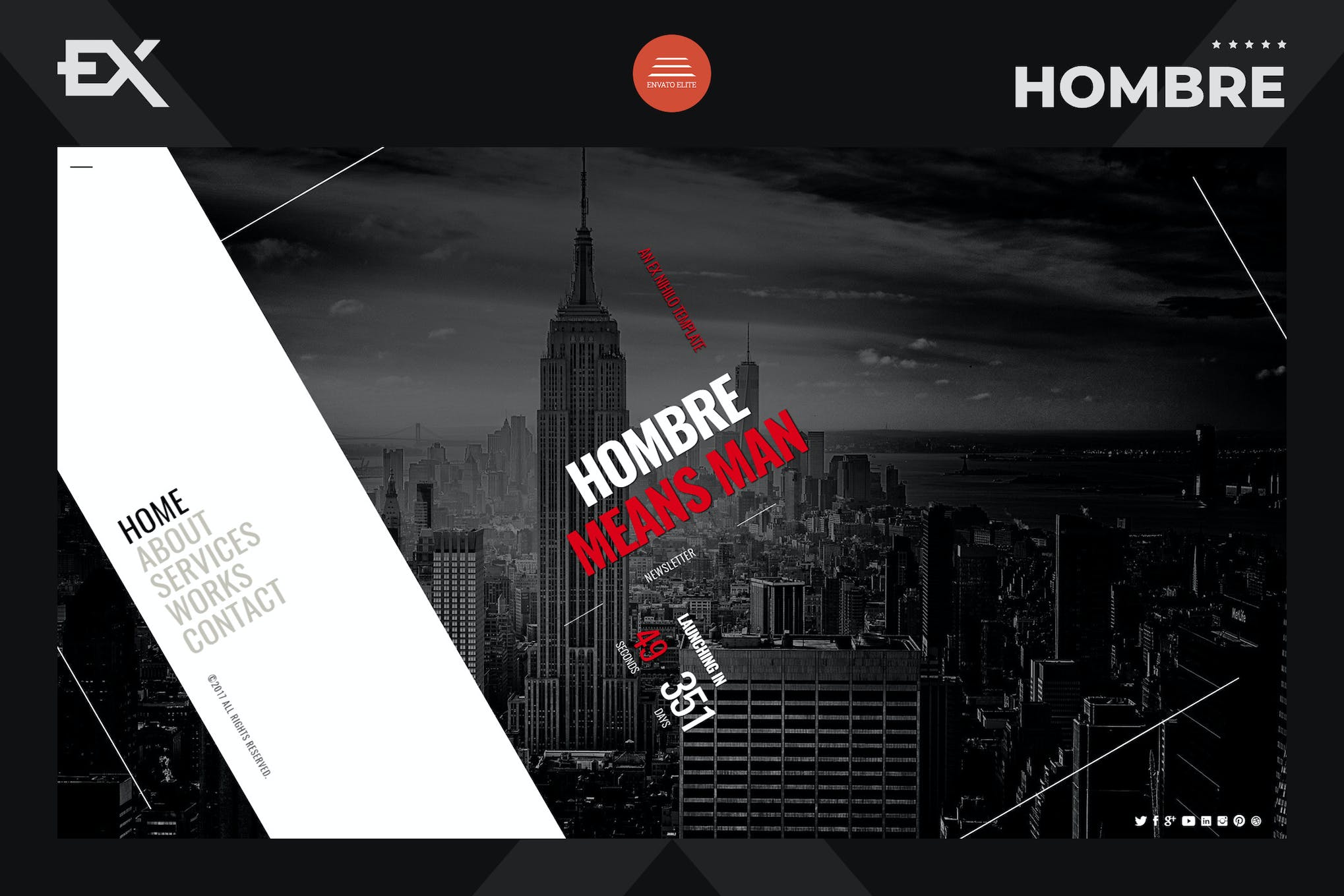 Hombre – Responsive Coming Soon Page