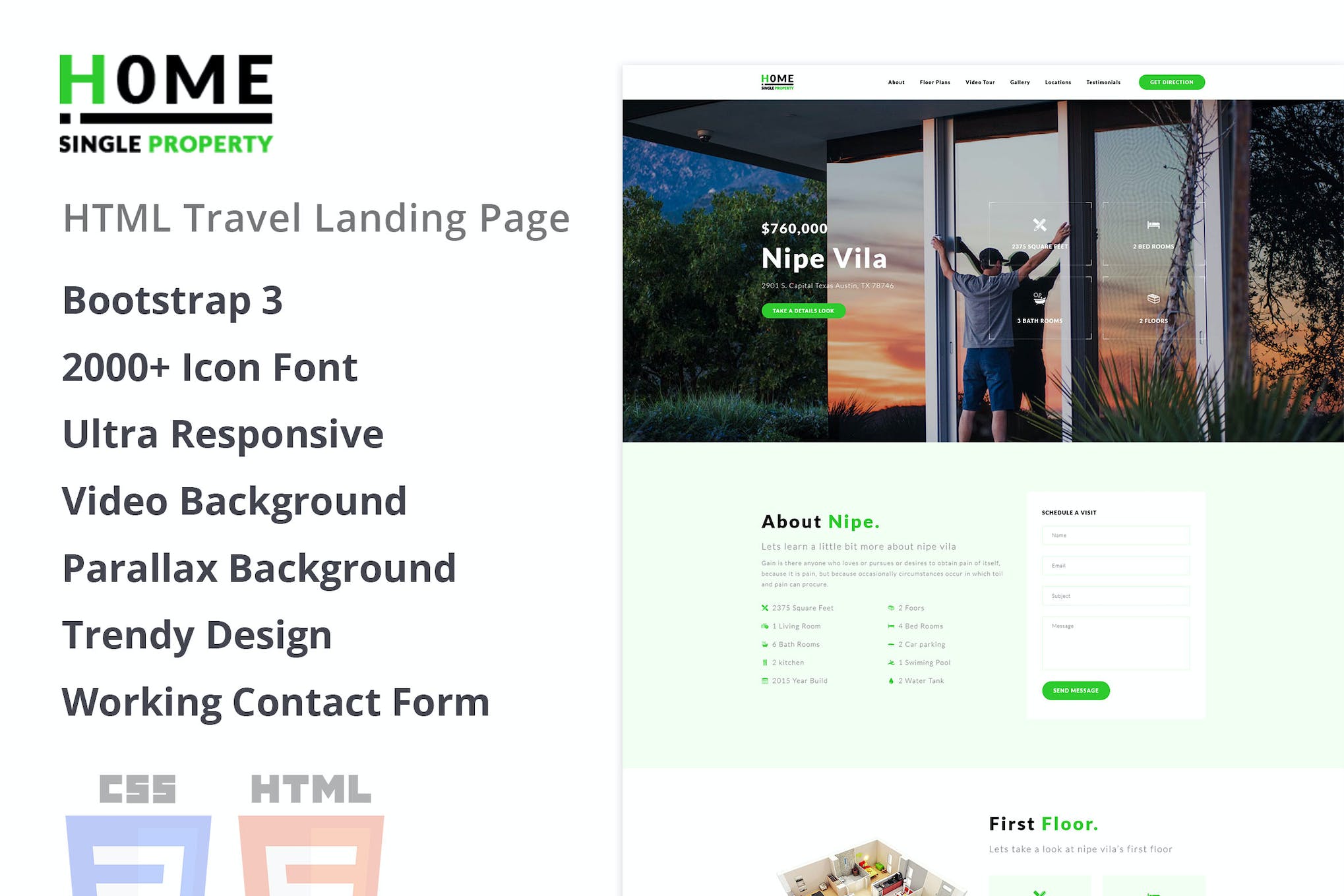 Home – Single Property HTML Template