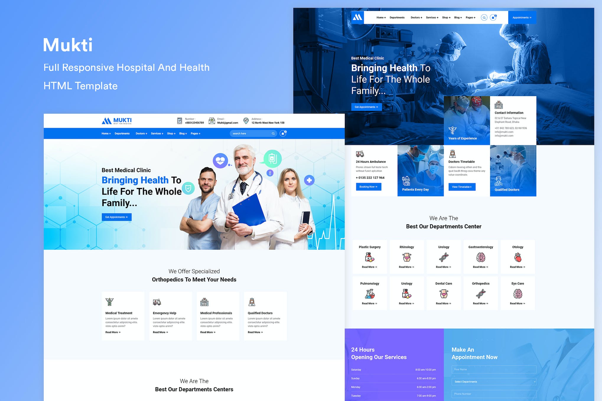 Hospital Health HTML Template